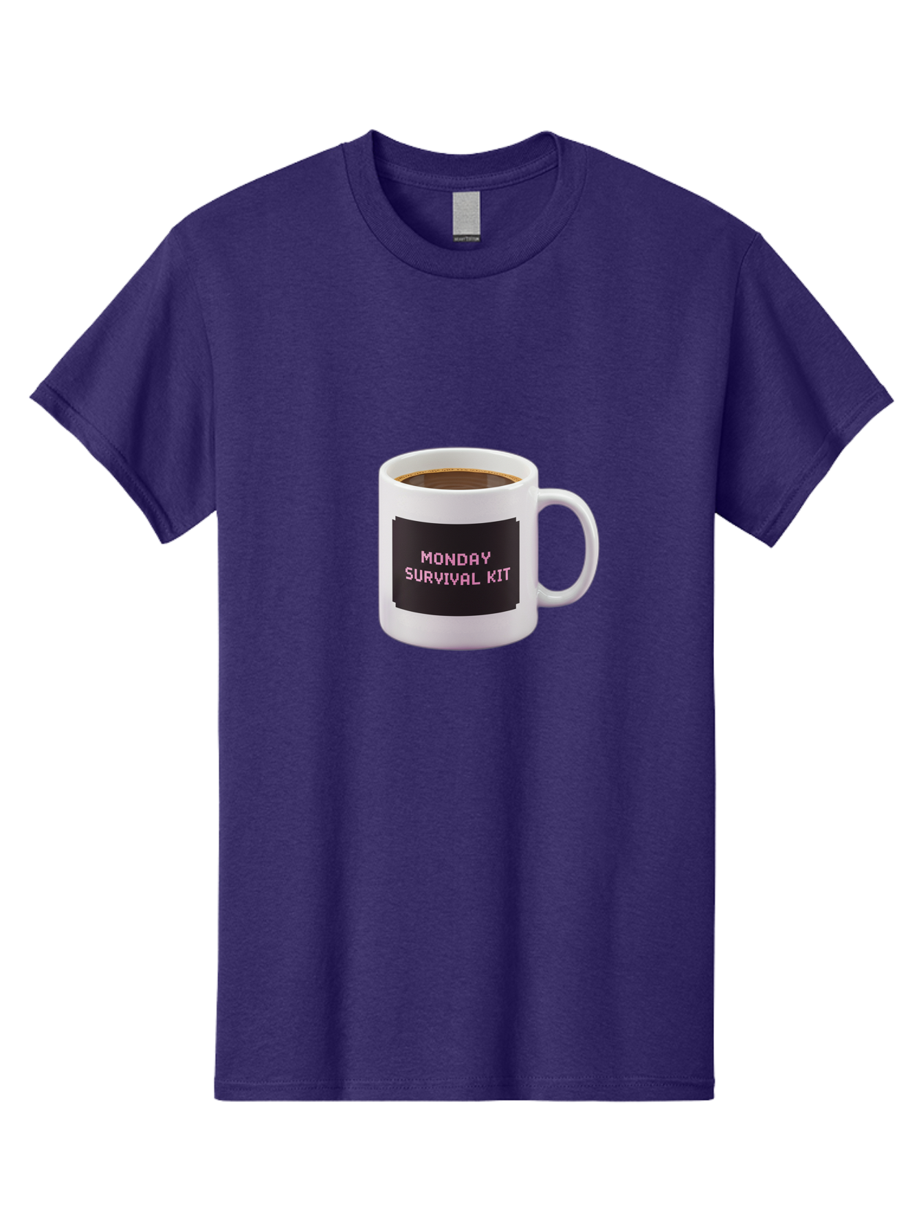 Monday-Survival-Kit-2 Men'S Graphic Tee, 100% Cotton, Comfortable Casual Summer Wear, Machine Washable, Coffee Mug, Monday Motivation, Survival Kit, Morning Coffee, Monday Blues, Funny Mug, Office Humor, Coworker Gift, Coffee Break Bae537 11