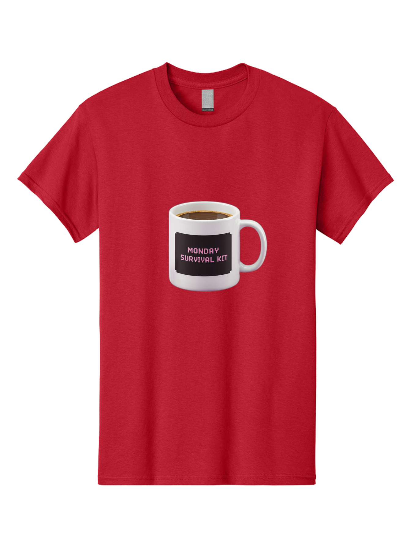 Monday-Survival-Kit-2 Men'S Graphic Tee, 100% Cotton, Comfortable Casual Summer Wear, Machine Washable, Coffee Mug, Monday Motivation, Survival Kit, Morning Coffee, Monday Blues, Funny Mug, Office Humor, Coworker Gift, Coffee Break Bae537 10