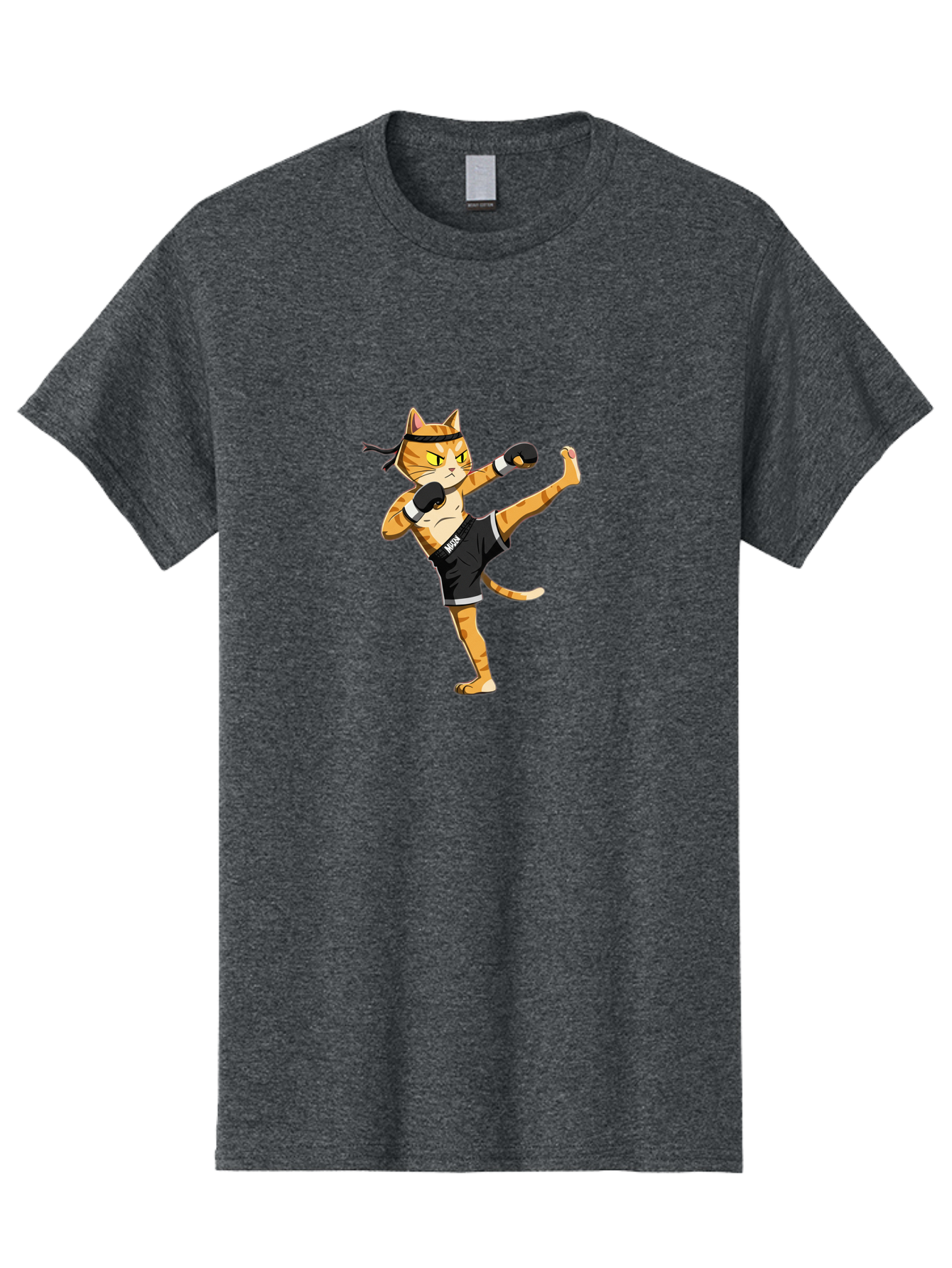 Muay Men'S Graphic Tee, 100% Cotton, Comfortable Casual Summer Wear, Machine Washable, Cartoon Cat, Muay Thai Fighter, Martial Arts, Kickboxing, Fighting Stance, Boxing Gloves, Muay, Ninja, Thai Boxing Bae564 7