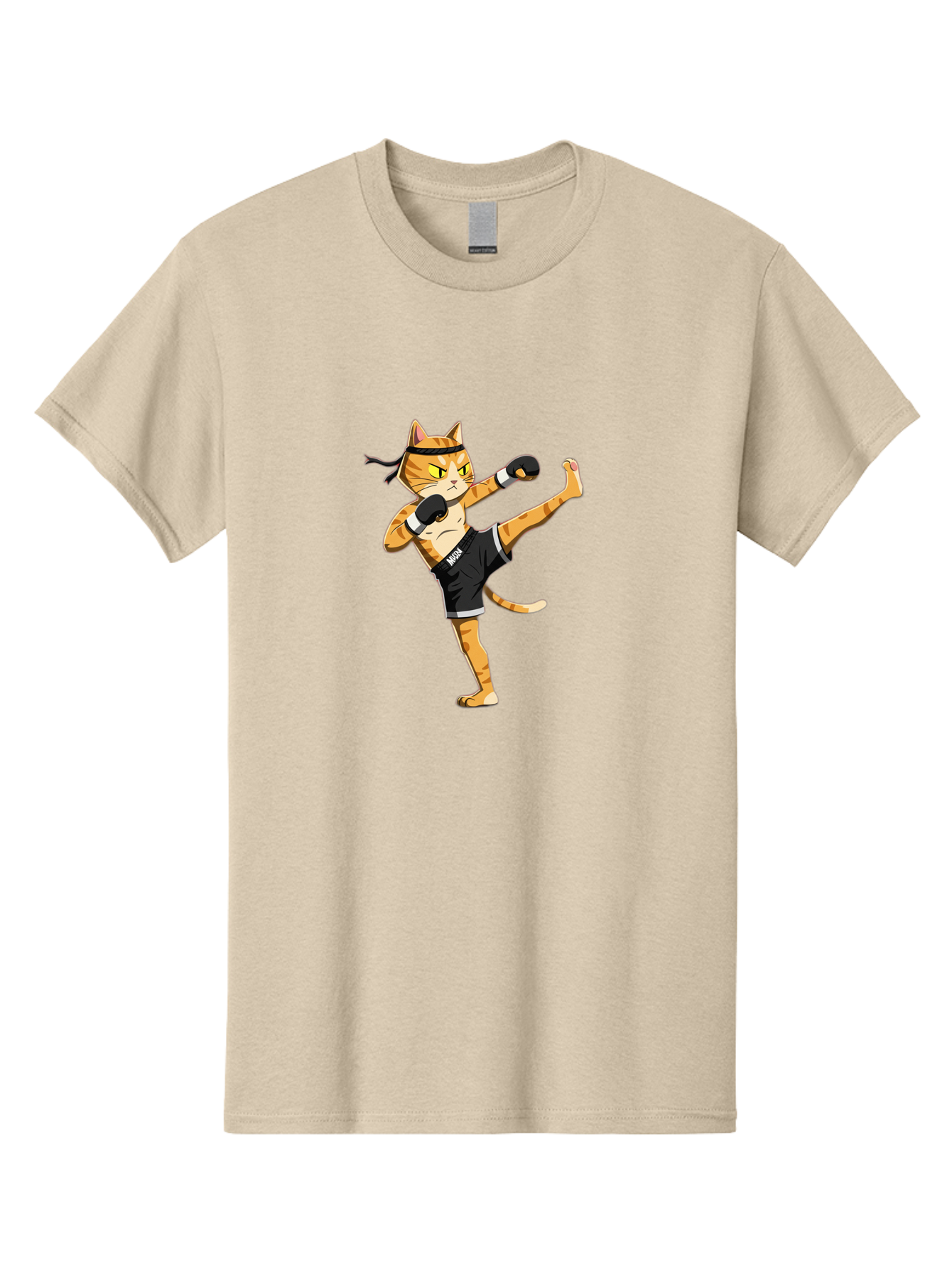 Muay Men'S Graphic Tee, 100% Cotton, Comfortable Casual Summer Wear, Machine Washable, Cartoon Cat, Muay Thai Fighter, Martial Arts, Kickboxing, Fighting Stance, Boxing Gloves, Muay, Ninja, Thai Boxing Bae564 14