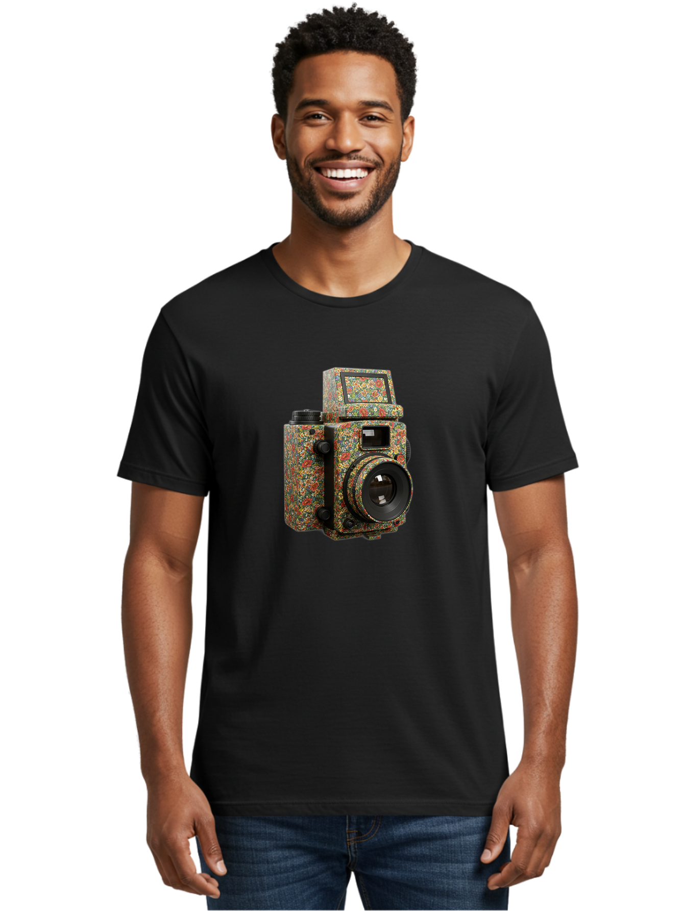 Multicolored-Camera Men'S Graphic Tee, 100% Cotton, Comfortable Casual Summer Wear, Machine Washable, Multicolored Paint Splatters, Artistic Camera Design, Vibrant Decor, Photography Equipment, Creative Expression, Unique Art Piece, Bae565 17