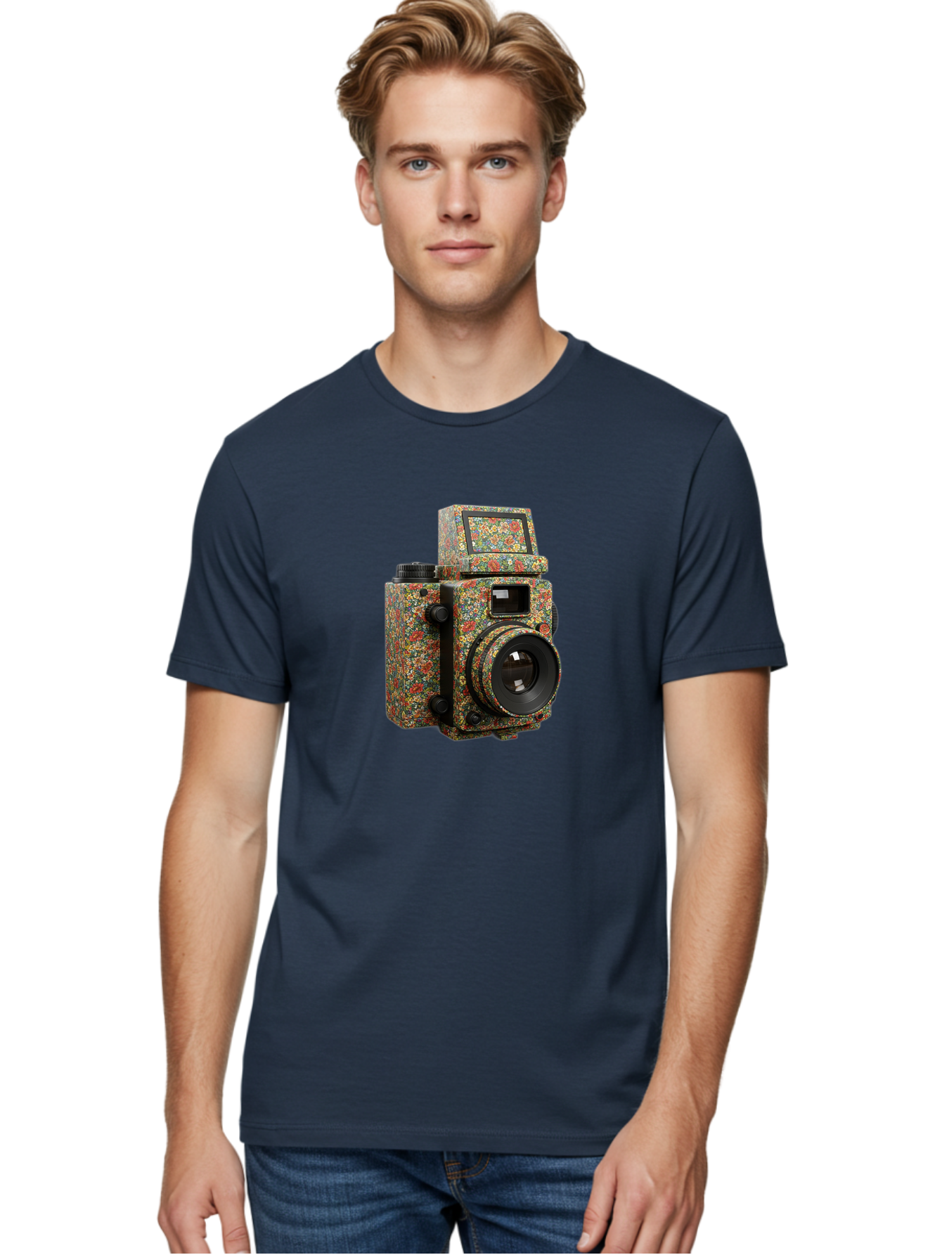 Multicolored-Camera Men'S Graphic Tee, 100% Cotton, Comfortable Casual Summer Wear, Machine Washable, Multicolored Paint Splatters, Artistic Camera Design, Vibrant Decor, Photography Equipment, Creative Expression, Unique Art Piece, Bae565 18