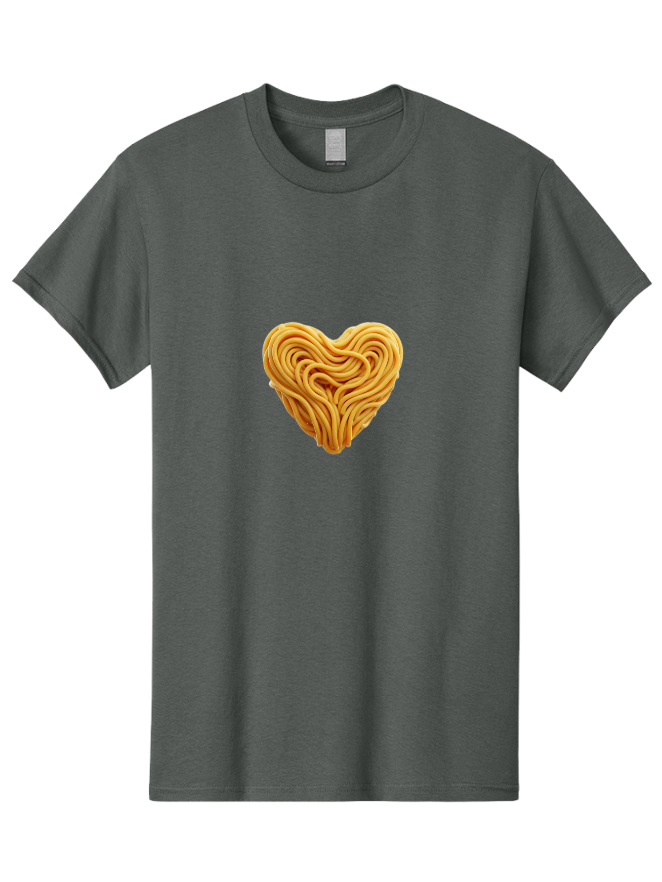 Noodles-Heart Men'S Graphic Tee, 100% Cotton, Comfortable Casual Summer Wear, Machine Washable, Heart Shaped Noodles, Creative Food Art, Noodle Design, Heart Made Of Noodles, Food Creativity, Unique Culinary Art, Noodle Heart, Food Styling Bae568 7
