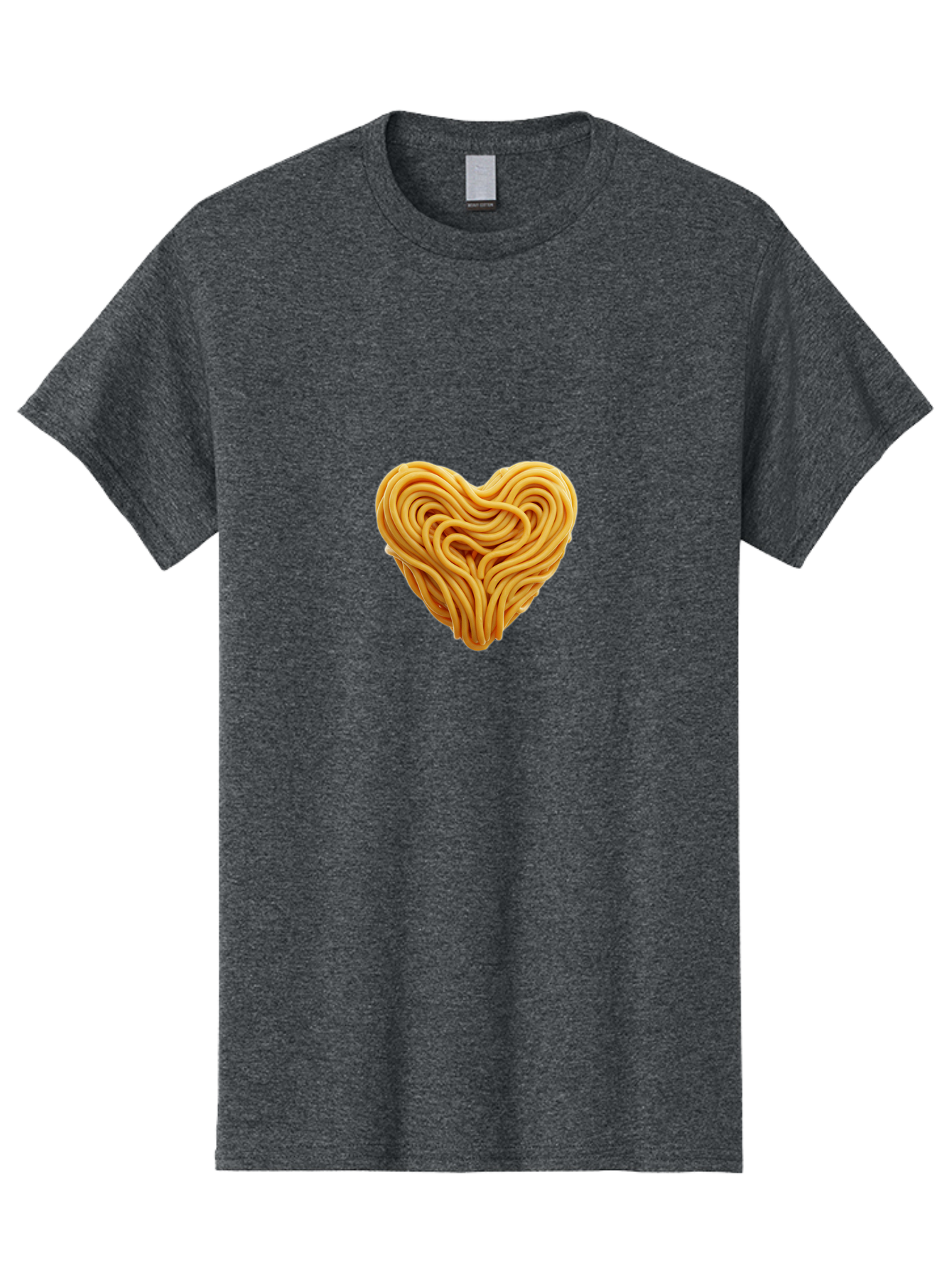 Noodles-Heart Men'S Graphic Tee, 100% Cotton, Comfortable Casual Summer Wear, Machine Washable, Heart Shaped Noodles, Creative Food Art, Noodle Design, Heart Made Of Noodles, Food Creativity, Unique Culinary Art, Noodle Heart, Food Styling Bae568 12