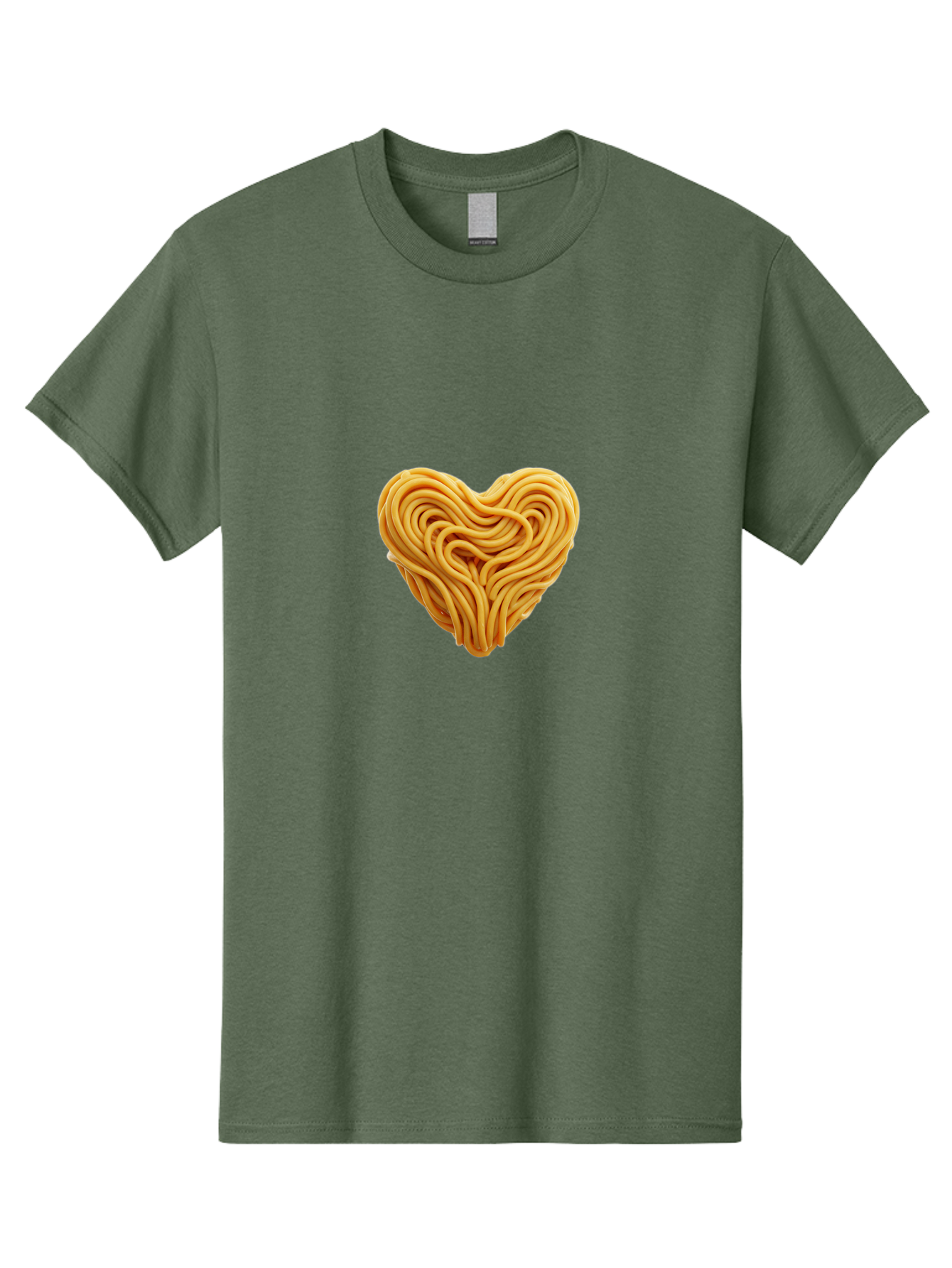 Noodles-Heart Men'S Graphic Tee, 100% Cotton, Comfortable Casual Summer Wear, Machine Washable, Heart Shaped Noodles, Creative Food Art, Noodle Design, Heart Made Of Noodles, Food Creativity, Unique Culinary Art, Noodle Heart, Food Styling Bae568 8