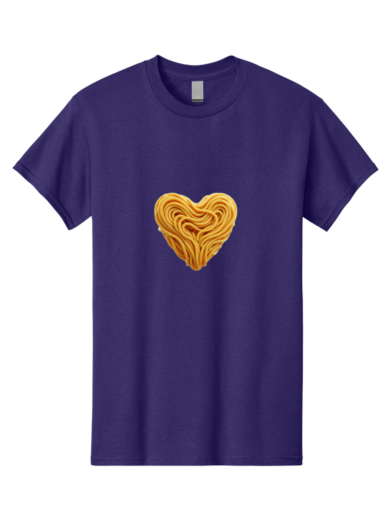 Noodles-Heart Men'S Graphic Tee, 100% Cotton, Comfortable Casual Summer Wear, Machine Washable, Heart Shaped Noodles, Creative Food Art, Noodle Design, Heart Made Of Noodles, Food Creativity, Unique Culinary Art, Noodle Heart, Food Styling Bae568 4