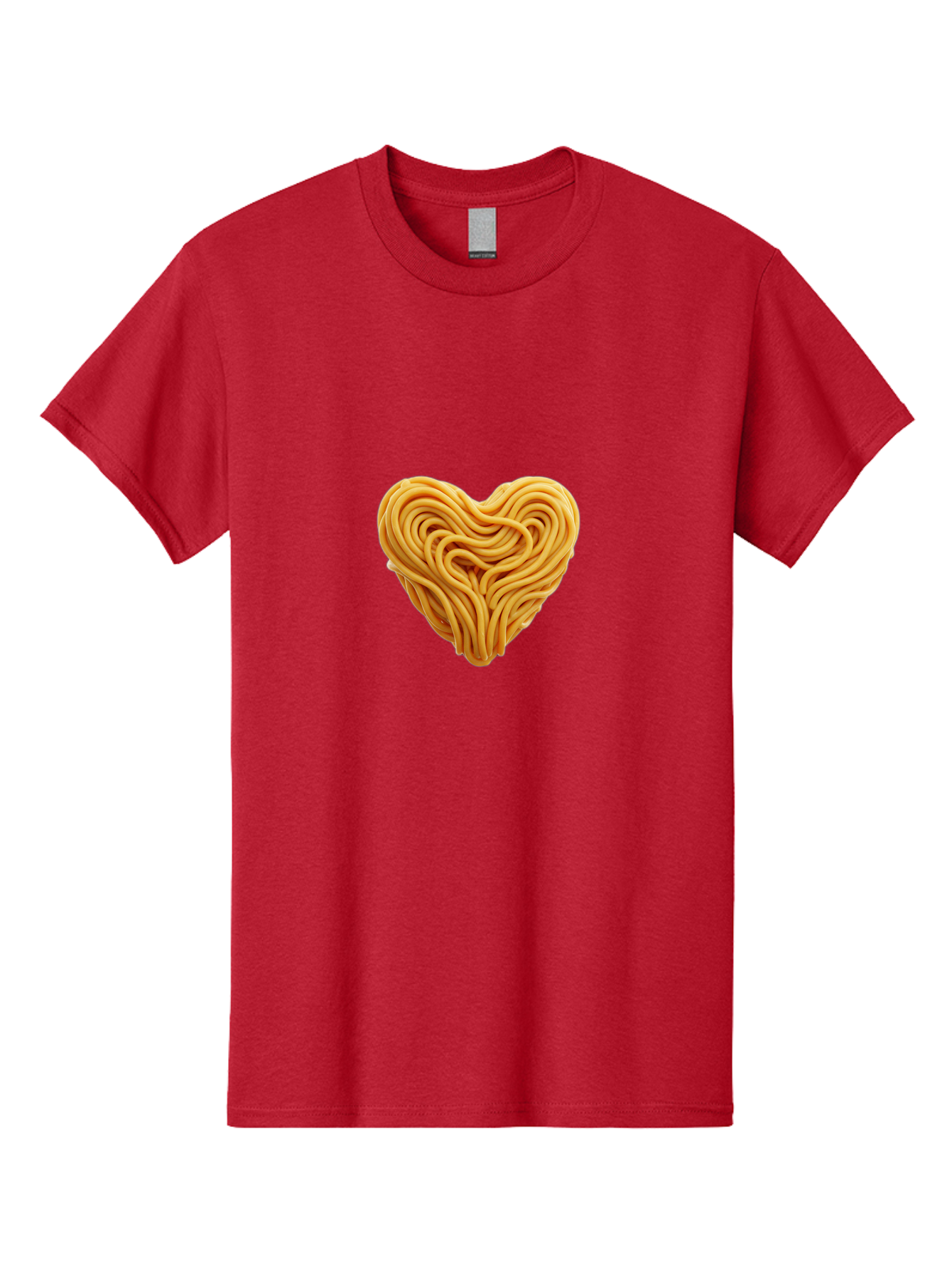 Noodles-Heart Men'S Graphic Tee, 100% Cotton, Comfortable Casual Summer Wear, Machine Washable, Heart Shaped Noodles, Creative Food Art, Noodle Design, Heart Made Of Noodles, Food Creativity, Unique Culinary Art, Noodle Heart, Food Styling Bae568 11