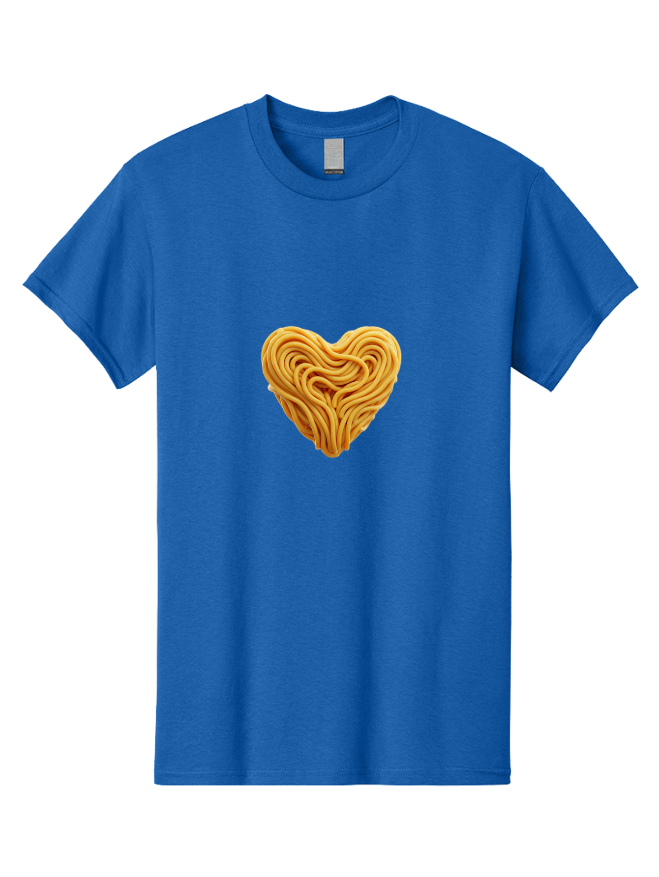 Noodles-Heart Men'S Graphic Tee, 100% Cotton, Comfortable Casual Summer Wear, Machine Washable, Heart Shaped Noodles, Creative Food Art, Noodle Design, Heart Made Of Noodles, Food Creativity, Unique Culinary Art, Noodle Heart, Food Styling Bae568 3