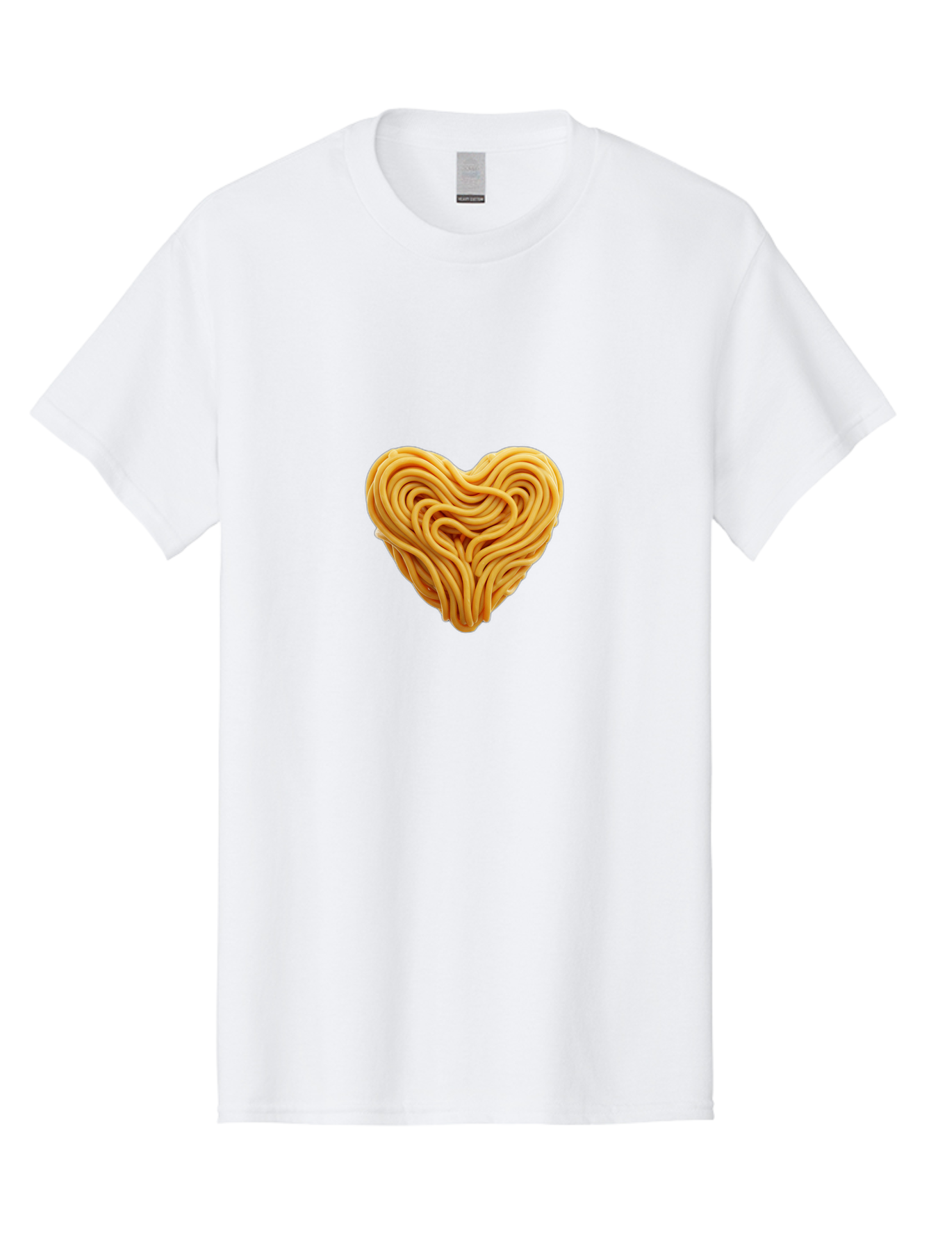 Noodles-Heart Men'S Graphic Tee, 100% Cotton, Comfortable Casual Summer Wear, Machine Washable, Heart Shaped Noodles, Creative Food Art, Noodle Design, Heart Made Of Noodles, Food Creativity, Unique Culinary Art, Noodle Heart, Food Styling Bae568 15