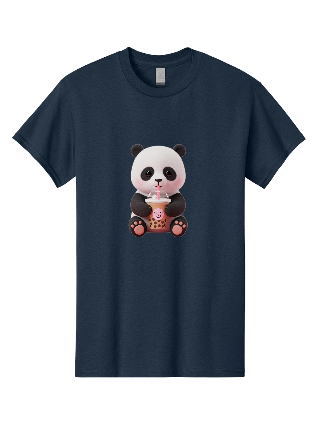 Panda-Drinking-Bubble-Tea-5 Men'S Graphic Tee, 100% Cotton, Comfortable Casual Summer Wear, Machine Washable, Cartoon Panda, Boba Tea, Bubble Tea, Adorable Animal, Kawaii Character, Milk Tea, Straw, Cute Design, Funny Illustration, Bae582 9