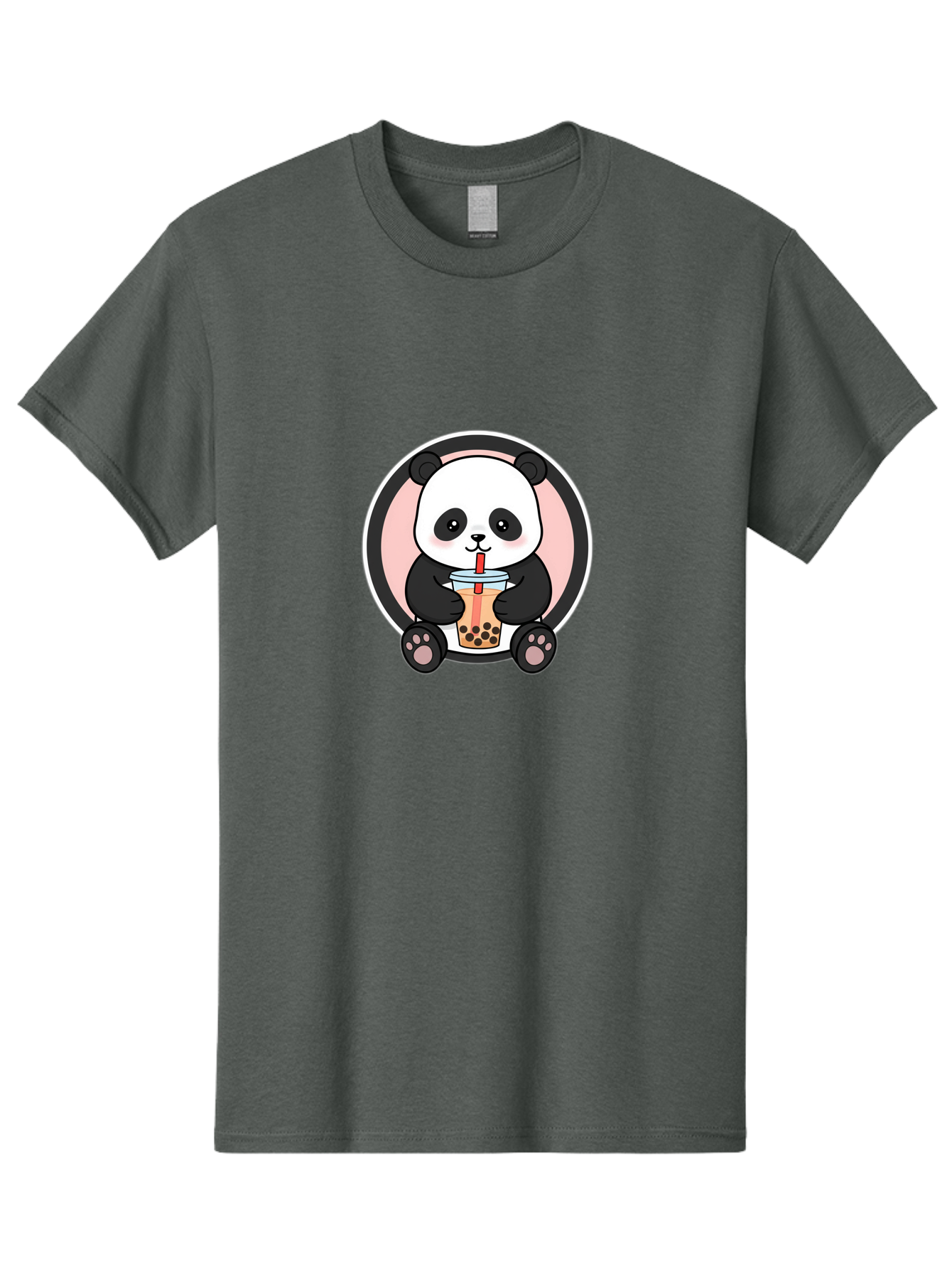 Panda-Sipping-Bubble-Tea Men'S Graphic Tee, 100% Cotton, Comfortable Casual Summer Wear, Machine Washable, Cartoon Panda, Dj Headphones, Bubble Tea, Milk Tea, Boba Drink, Kawaii Character, Cute Animal, Fun Design, Playful Illustration, Bae605 10