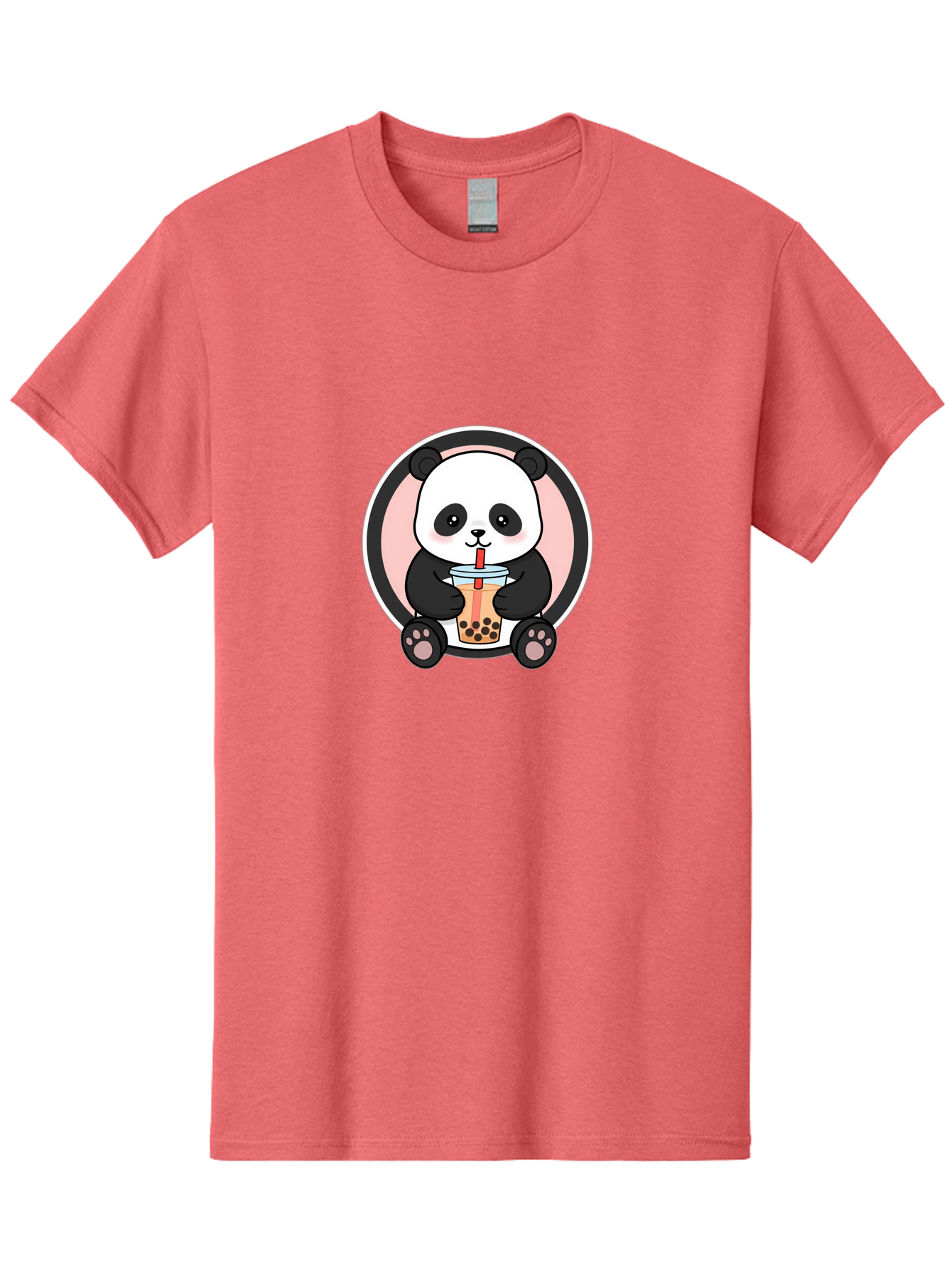Panda-Sipping-Bubble-Tea Men'S Graphic Tee, 100% Cotton, Comfortable Casual Summer Wear, Machine Washable, Cartoon Panda, Dj Headphones, Bubble Tea, Milk Tea, Boba Drink, Kawaii Character, Cute Animal, Fun Design, Playful Illustration, Bae605 15