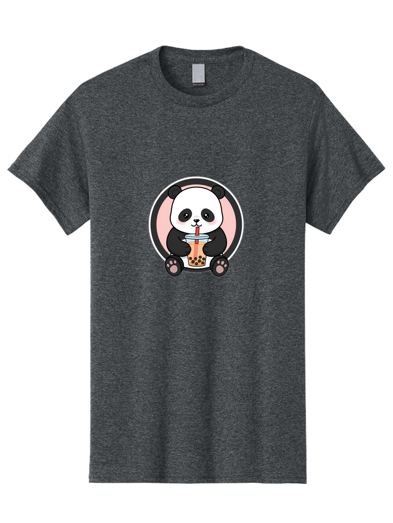 Panda-Sipping-Bubble-Tea Men'S Graphic Tee, 100% Cotton, Comfortable Casual Summer Wear, Machine Washable, Cartoon Panda, Dj Headphones, Bubble Tea, Milk Tea, Boba Drink, Kawaii Character, Cute Animal, Fun Design, Playful Illustration, Bae605 11