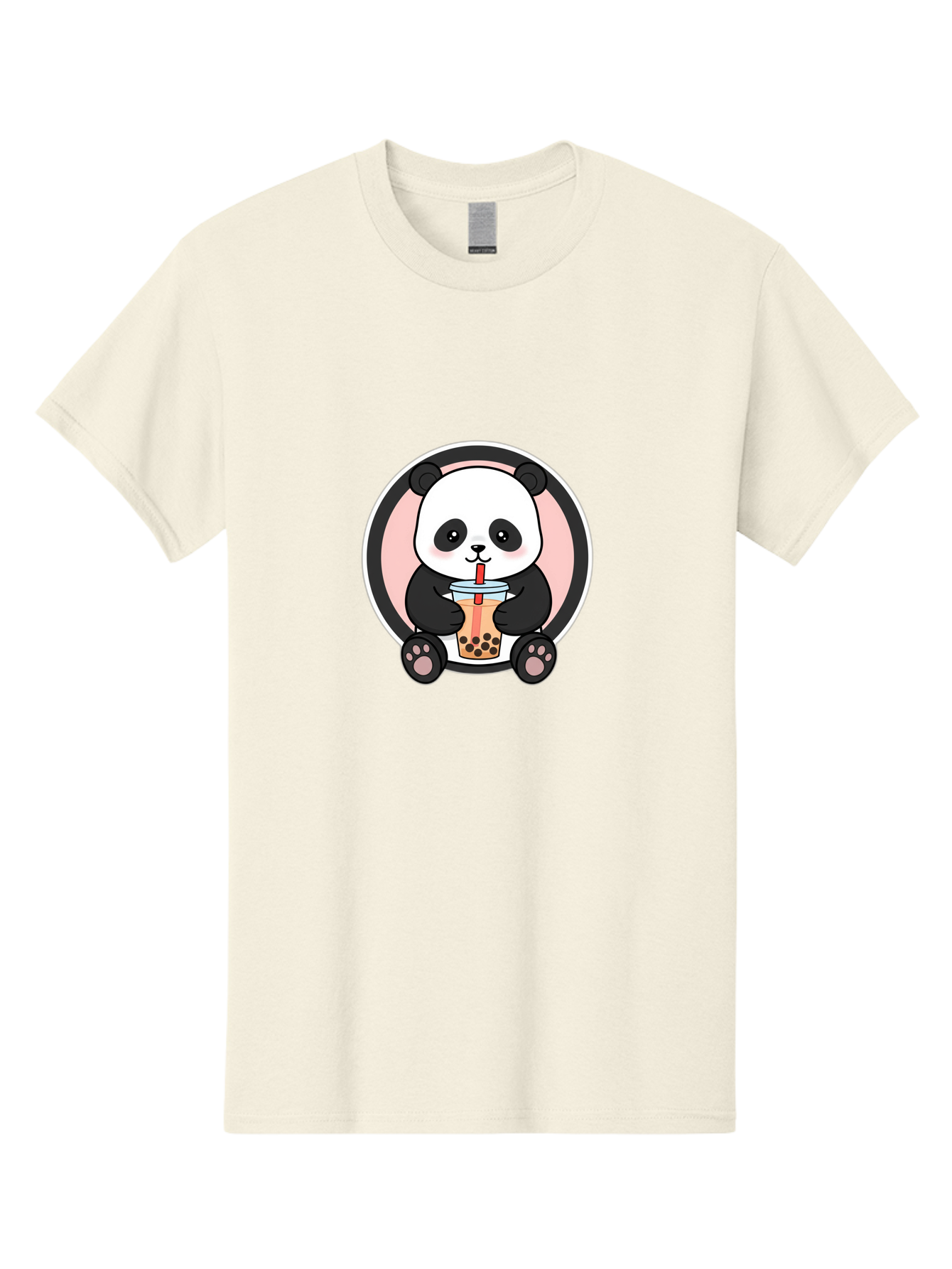 Panda-Sipping-Bubble-Tea Men'S Graphic Tee, 100% Cotton, Comfortable Casual Summer Wear, Machine Washable, Cartoon Panda, Dj Headphones, Bubble Tea, Milk Tea, Boba Drink, Kawaii Character, Cute Animal, Fun Design, Playful Illustration, Bae605 13