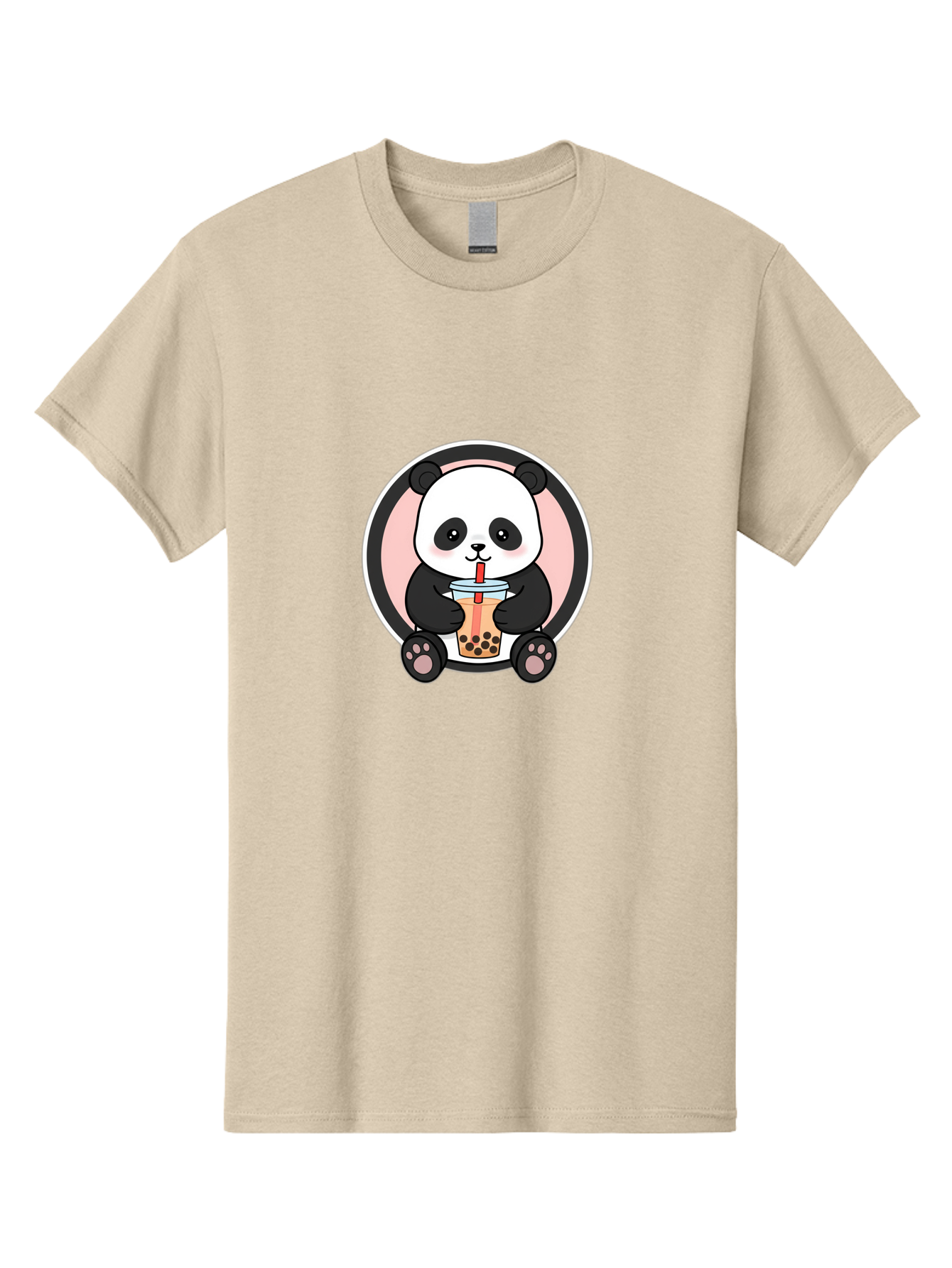 Panda-Sipping-Bubble-Tea Men'S Graphic Tee, 100% Cotton, Comfortable Casual Summer Wear, Machine Washable, Cartoon Panda, Dj Headphones, Bubble Tea, Milk Tea, Boba Drink, Kawaii Character, Cute Animal, Fun Design, Playful Illustration, Bae605 14