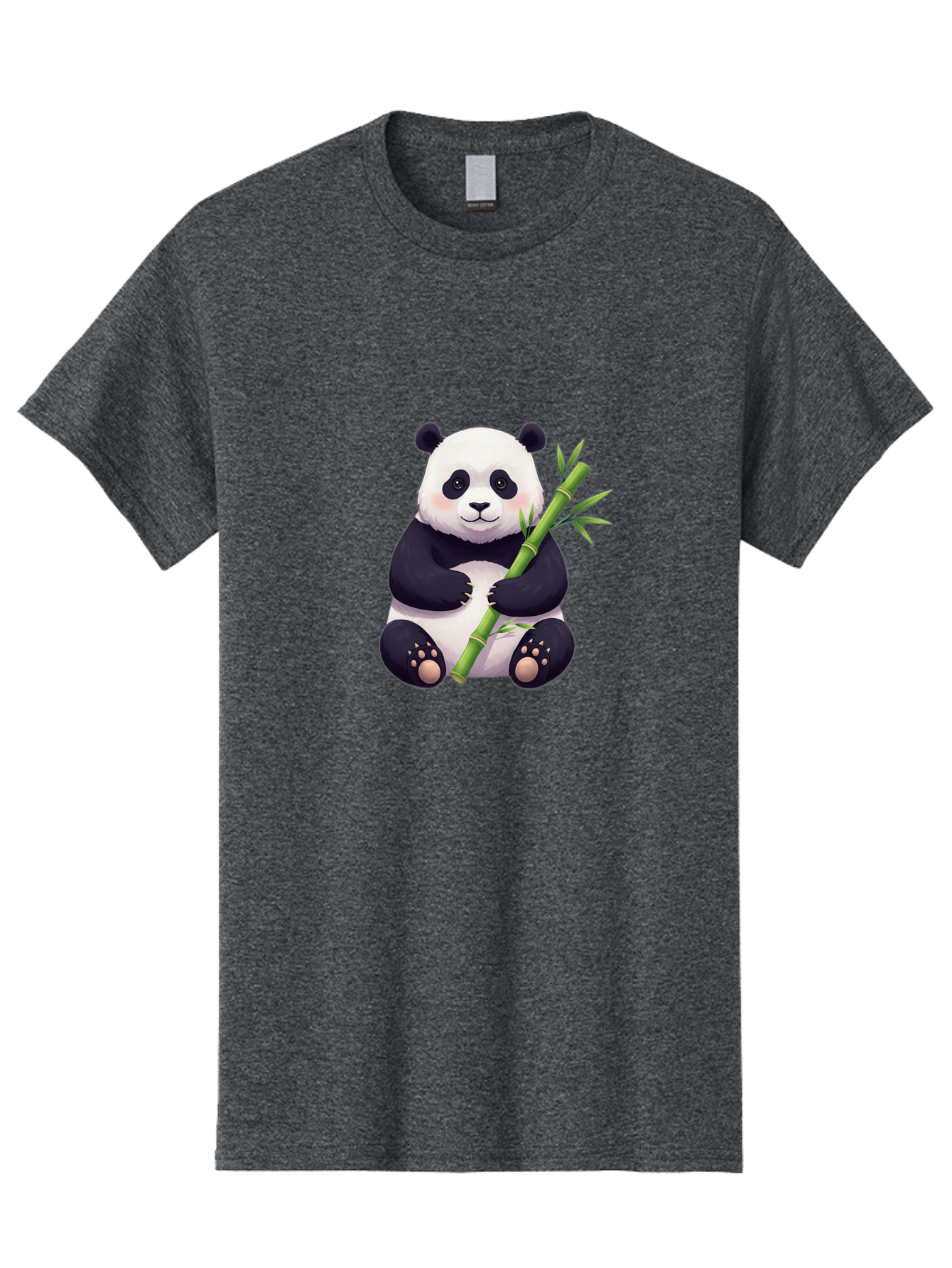 Panda-With-Bamboo Men'S Graphic Tee, 100% Cotton, Comfortable Casual Summer Wear, Machine Washable, Cartoon Panda, Giant Panda, Bamboo, Cute Animal, Black And White Fur, Adorable, Charming, Animal Lover, Wildlife, Conservation Bae607 11