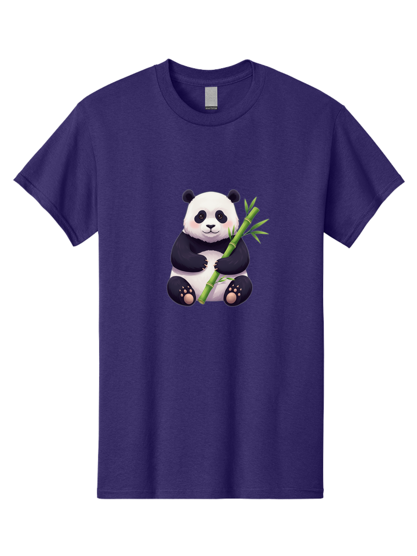 Panda-With-Bamboo Men'S Graphic Tee, 100% Cotton, Comfortable Casual Summer Wear, Machine Washable, Cartoon Panda, Giant Panda, Bamboo, Cute Animal, Black And White Fur, Adorable, Charming, Animal Lover, Wildlife, Conservation Bae607 15