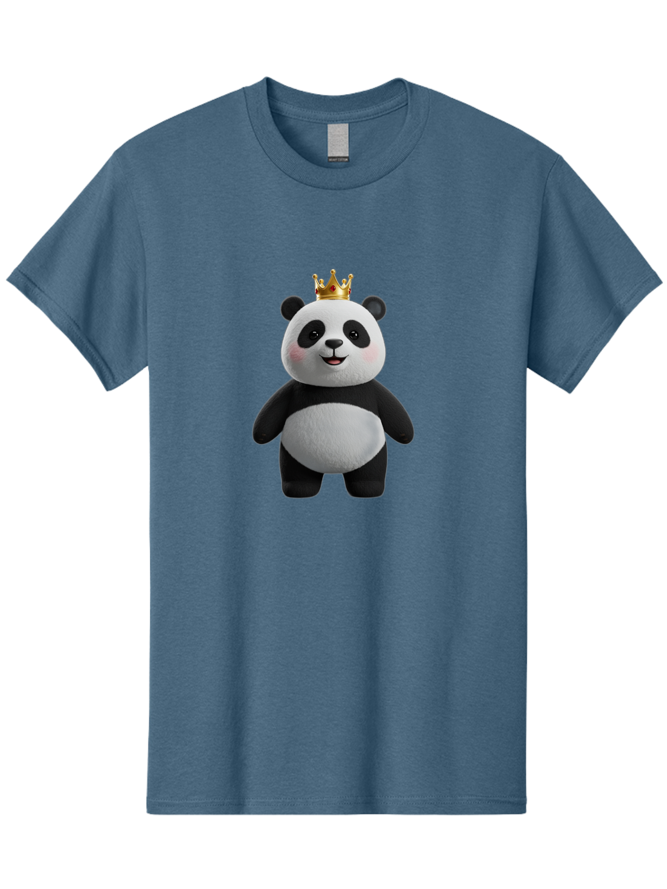 Panda-With-Crown-7 Men'S Graphic Tee, 100% Cotton, Comfortable Casual Summer Wear, Machine Washable, Cartoon Panda, Cute Animal, Panda Bear, Crown On Head, Regal Animal, Adorable Creature, Funny Character, Digital Art, Illustration, Bae614 11