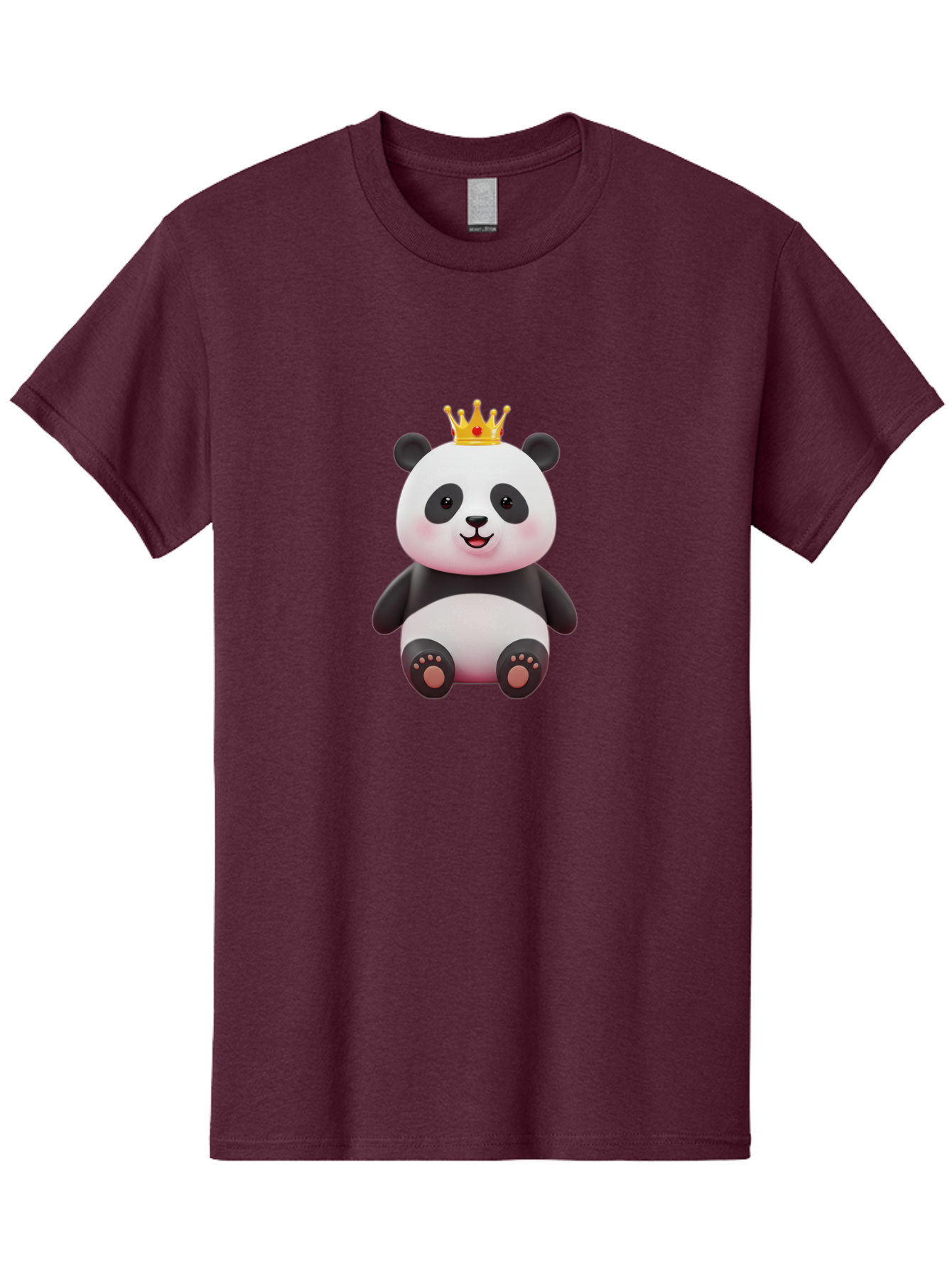 Panda-With-Gold-Crown-1 Men'S Graphic Tee, 100% Cotton, Comfortable Casual Summer Wear, Machine Washable, Cartoon Panda, Cute Panda, Panda Bear, King Panda, Crowned Animal, Regal Creature, Adorable Cartoon Character, Funny Animal, Royalty, Bae617 13