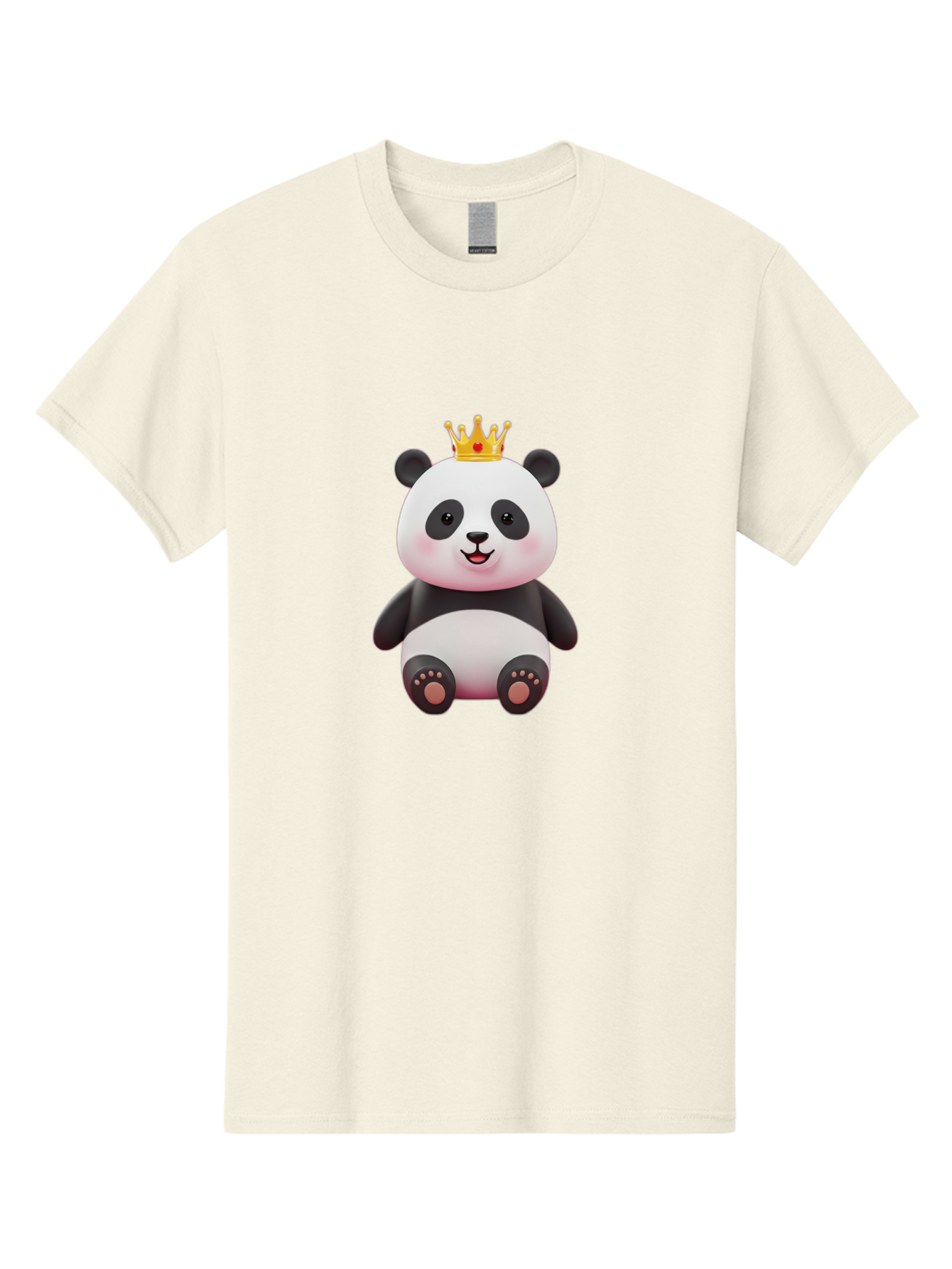 Panda-With-Gold-Crown-1 Men'S Graphic Tee, 100% Cotton, Comfortable Casual Summer Wear, Machine Washable, Cartoon Panda, Cute Panda, Panda Bear, King Panda, Crowned Animal, Regal Creature, Adorable Cartoon Character, Funny Animal, Royalty, Bae617 10