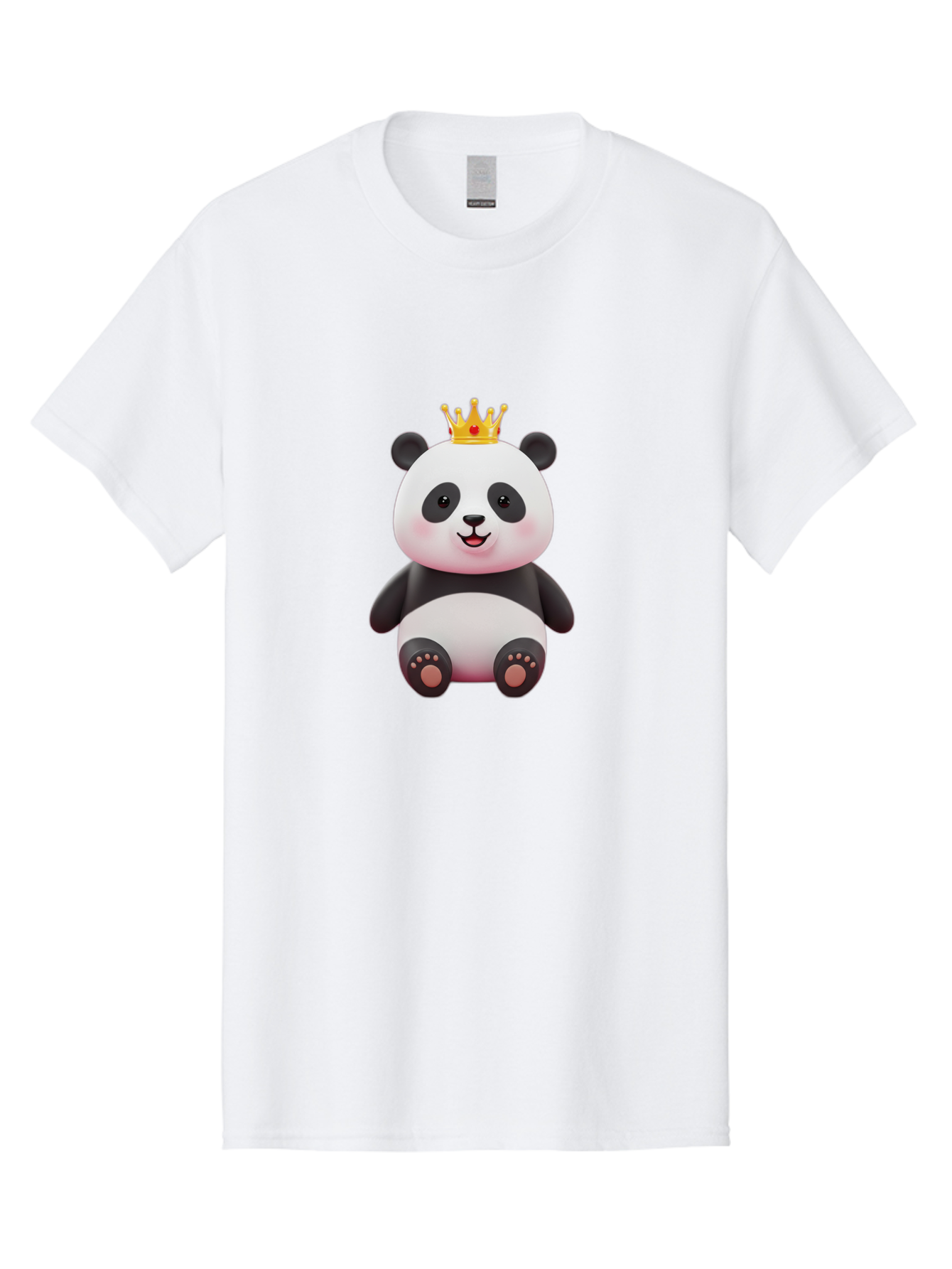 Panda-With-Gold-Crown-1 Men'S Graphic Tee, 100% Cotton, Comfortable Casual Summer Wear, Machine Washable, Cartoon Panda, Cute Panda, Panda Bear, King Panda, Crowned Animal, Regal Creature, Adorable Cartoon Character, Funny Animal, Royalty, Bae617 14