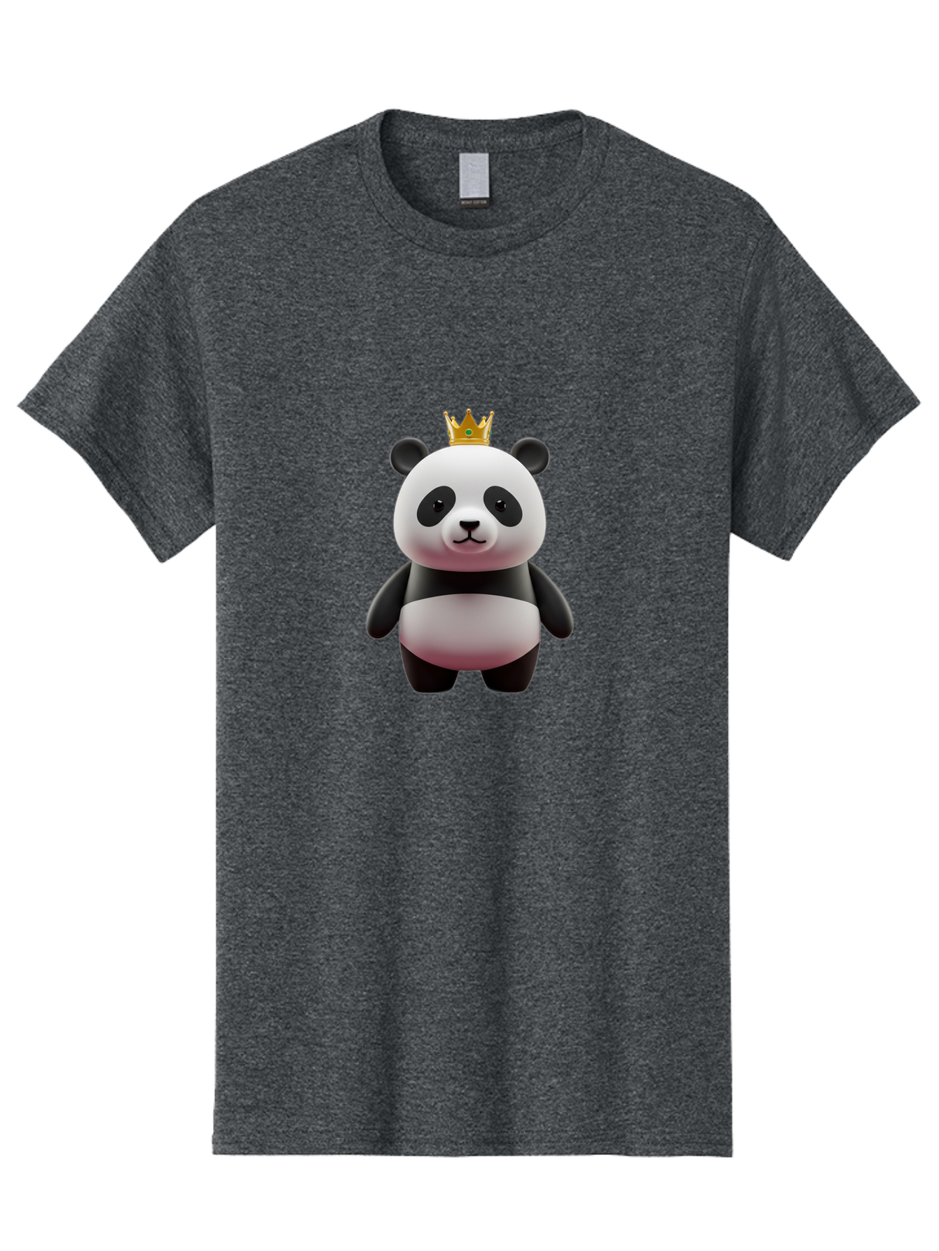 Panda-With-Gold-Crown Men'S Graphic Tee, 100% Cotton, Comfortable Casual Summer Wear, Machine Washable, Cartoon Panda, Panda Bear, Cute Animal, Crown On Head, Royal Treatment, Adorable Creature, Funny Character, 3D Illustration, Bae618 10