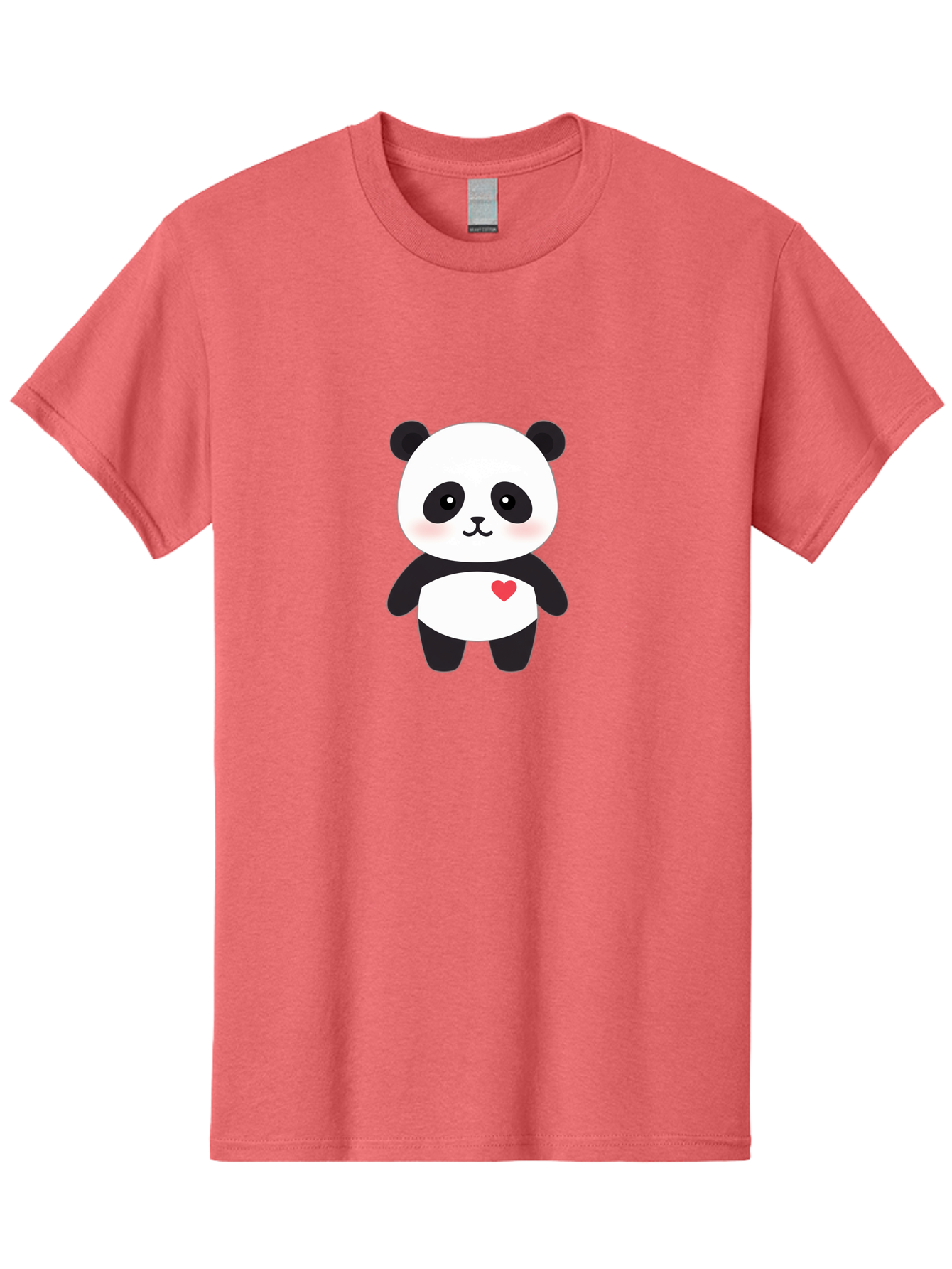 Panda Men'S Graphic Tee, 100% Cotton, Comfortable Casual Summer Wear, Machine Washable, Cute Cartoon Panda, Adorable Illustration, Sweet Panda Bear, Heart On Belly, Kawaii Character, Black And White Panda, Cartoon Love, Sweet Illustration, Bae626 10
