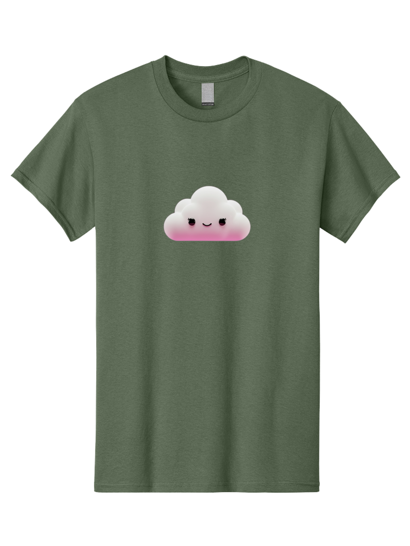 Pink-Cloud-1 Men'S Graphic Tee, 100% Cotton, Comfortable Casual Summer Wear, Machine Washable, Cute Cloud, Cartoon Character, Smiling Face, Fluffy Cloud, Soft Pink, Whimsical Design, Kawaii Art, Digital Illustration, Happy Cloud Bae633 10
