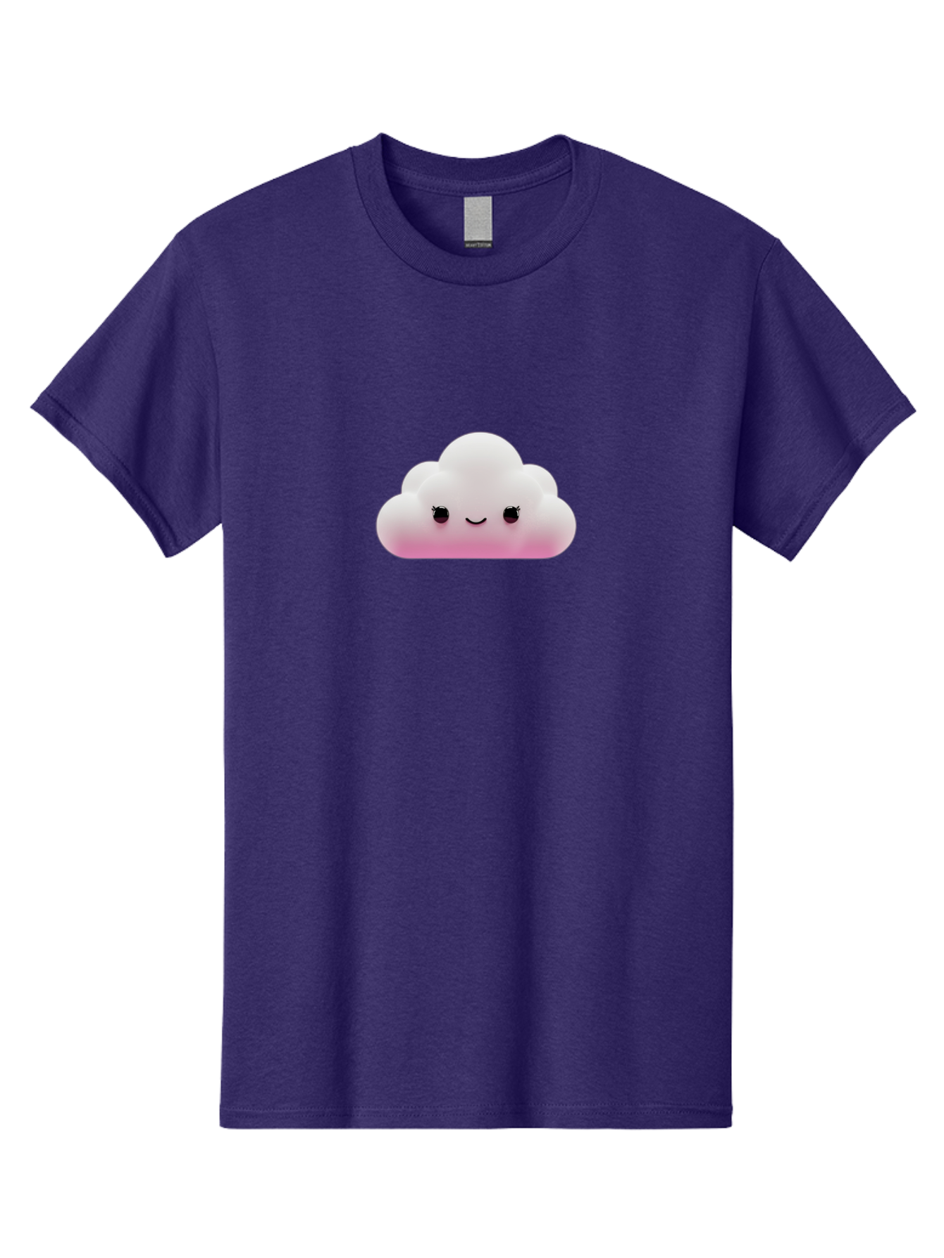 Pink-Cloud-1 Men'S Graphic Tee, 100% Cotton, Comfortable Casual Summer Wear, Machine Washable, Cute Cloud, Cartoon Character, Smiling Face, Fluffy Cloud, Soft Pink, Whimsical Design, Kawaii Art, Digital Illustration, Happy Cloud Bae633 11