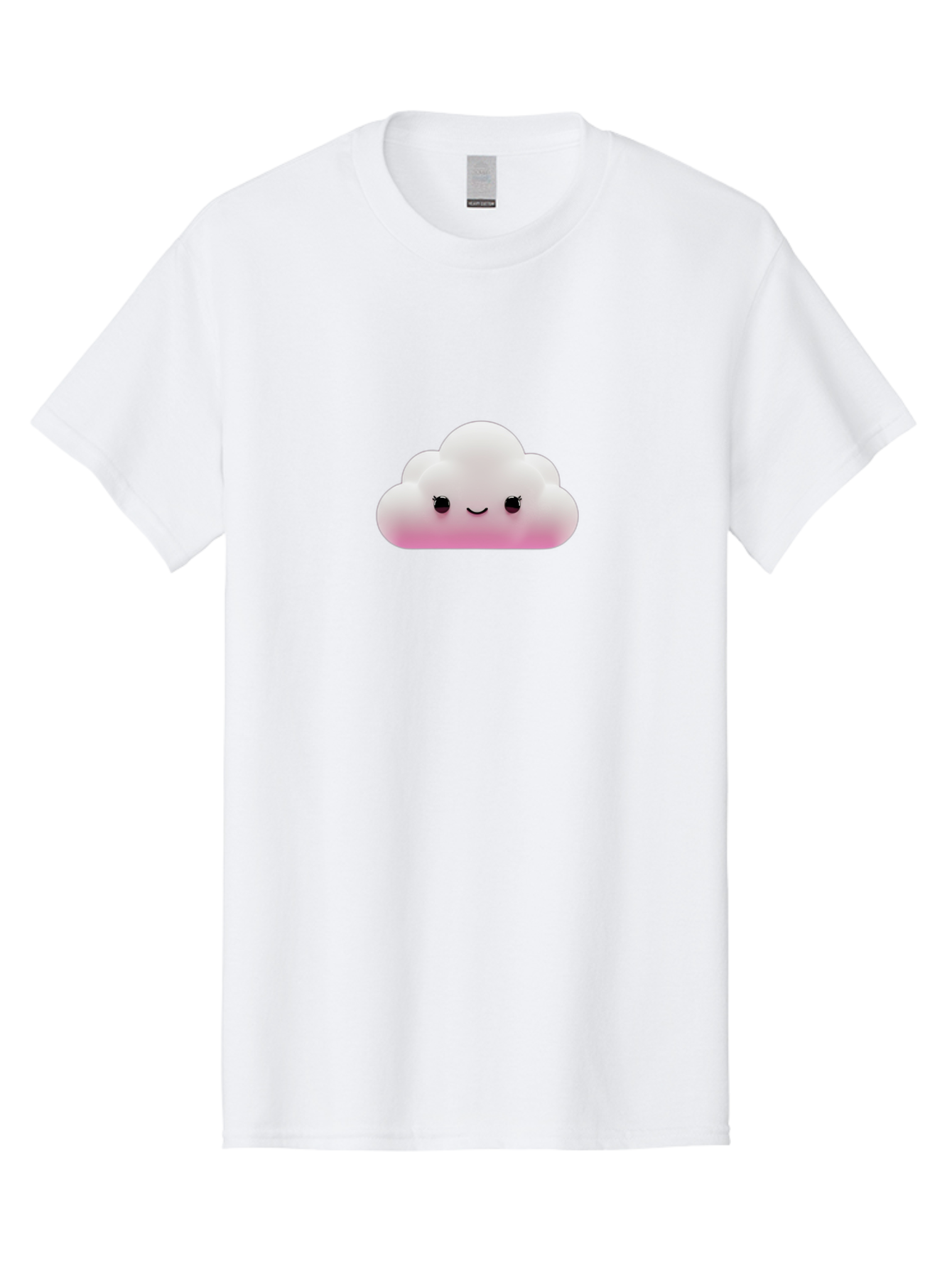 Pink-Cloud-1 Men'S Graphic Tee, 100% Cotton, Comfortable Casual Summer Wear, Machine Washable, Cute Cloud, Cartoon Character, Smiling Face, Fluffy Cloud, Soft Pink, Whimsical Design, Kawaii Art, Digital Illustration, Happy Cloud Bae633 12