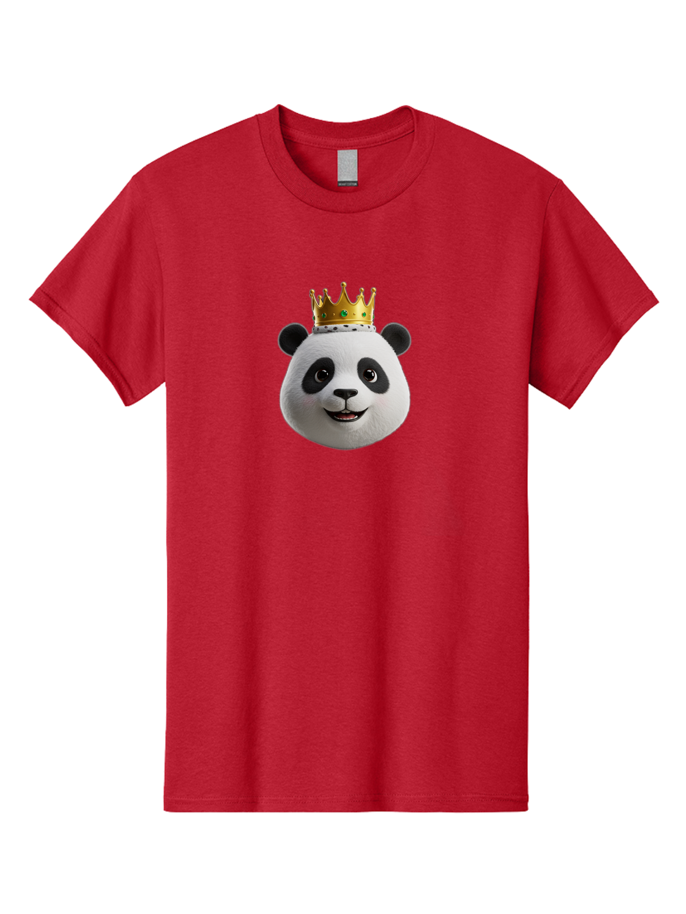 Po Men'S Graphic Tee, 100% Cotton, Comfortable Casual Summer Wear, Machine Washable, Kung Fu Panda, Po'S Face, Cartoon Panda, Crown Icon, Royal Treatment, Animated Character, Adorable Expression, Funny Face, King Of Pandas, Bae637 15