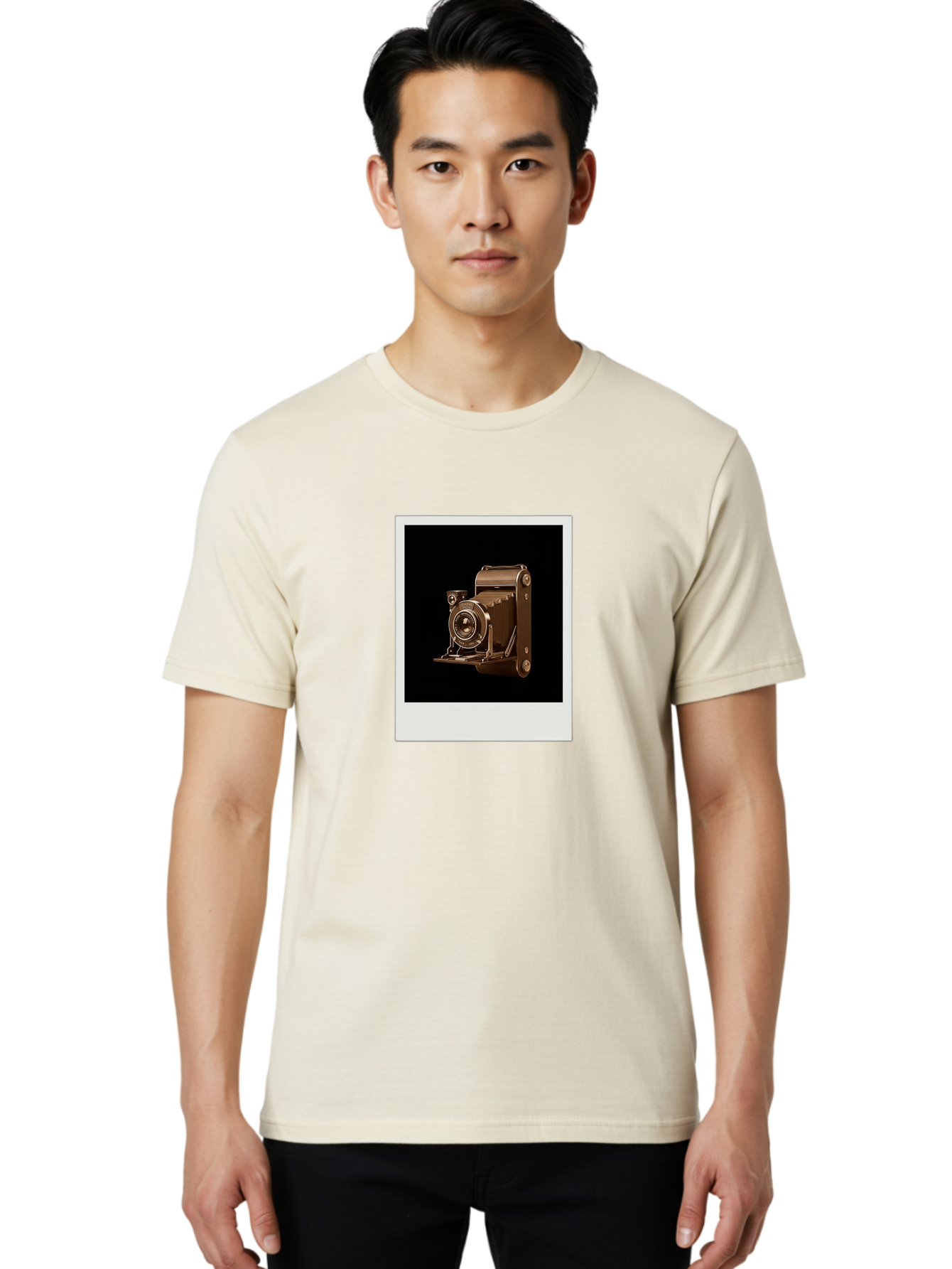 Polaroid-Camera-1 Men'S Graphic Tee, 100% Cotton, Comfortable Casual Summer Wear, Machine Washable, Vintage Camera, Old Photography Equipment, Retro Style, Antique Camera, Nostalgic Feel, Classic Design, Photography History, Instant Camera, Bae680 27