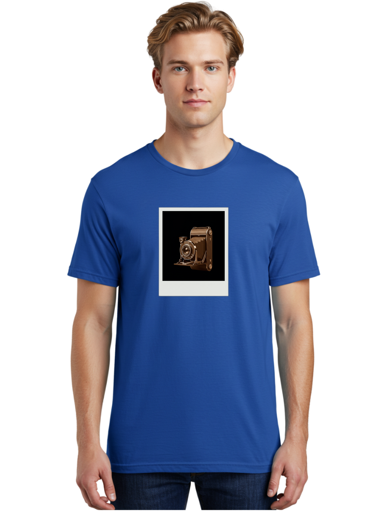 Polaroid-Camera-1 Men'S Graphic Tee, 100% Cotton, Comfortable Casual Summer Wear, Machine Washable, Vintage Camera, Old Photography Equipment, Retro Style, Antique Camera, Nostalgic Feel, Classic Design, Photography History, Instant Camera, Bae680 21