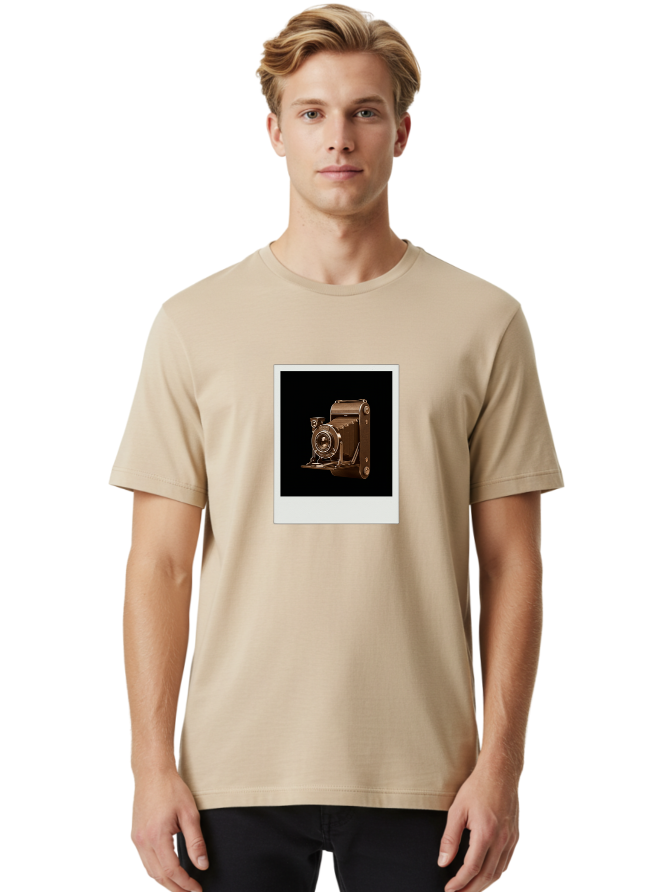 Polaroid-Camera-1 Men'S Graphic Tee, 100% Cotton, Comfortable Casual Summer Wear, Machine Washable, Vintage Camera, Old Photography Equipment, Retro Style, Antique Camera, Nostalgic Feel, Classic Design, Photography History, Instant Camera, Bae680 19