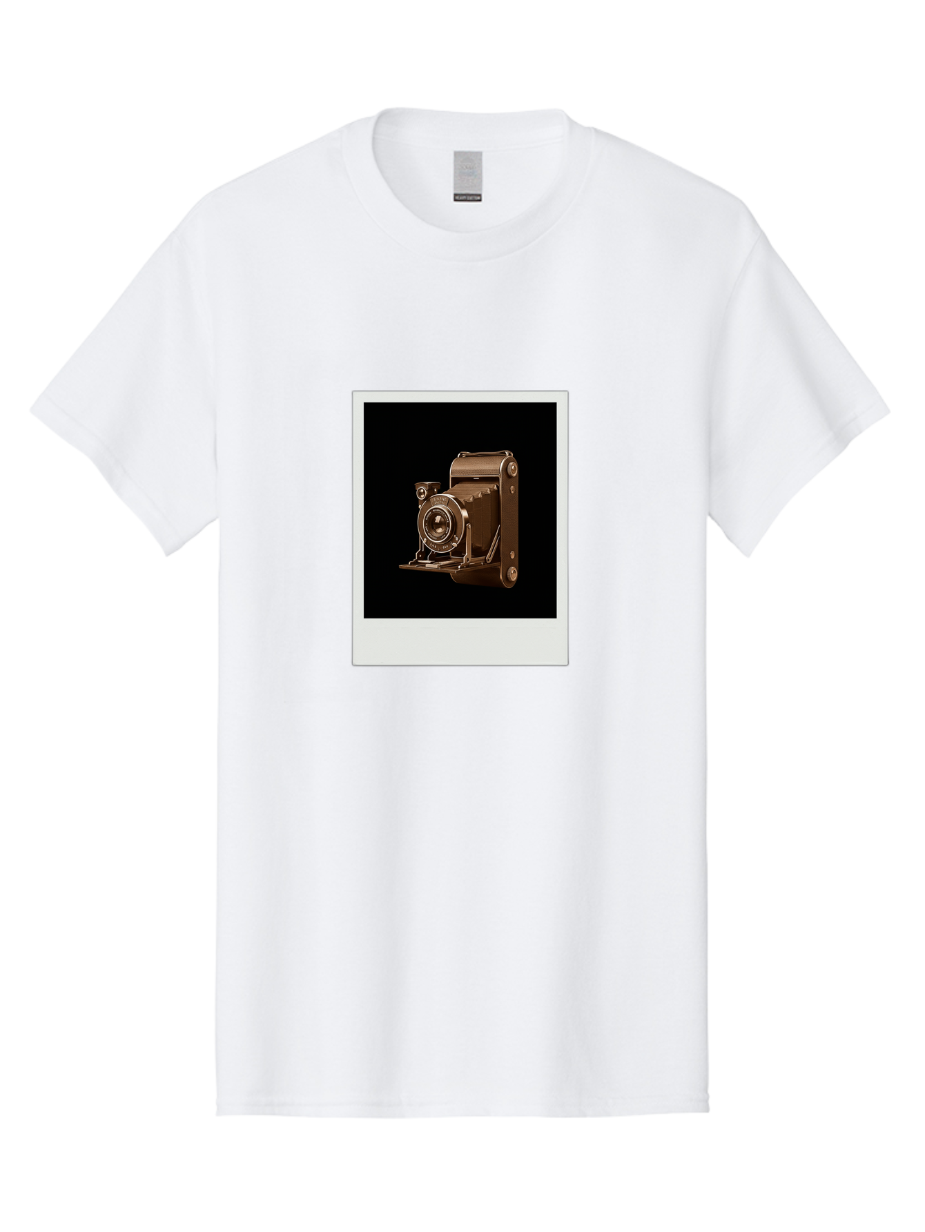Polaroid-Camera-1 Men'S Graphic Tee, 100% Cotton, Comfortable Casual Summer Wear, Machine Washable, Vintage Camera, Old Photography Equipment, Retro Style, Antique Camera, Nostalgic Feel, Classic Design, Photography History, Instant Camera, Bae680 1