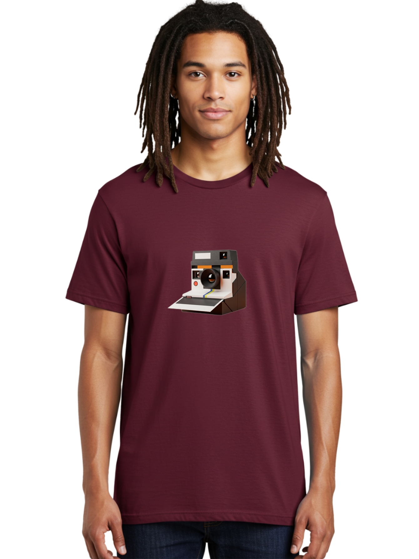 Polaroid-Camera-8 Men'S Graphic Tee, 100% Cotton, Comfortable Casual Summer Wear, Machine Washable, Vintage Camera, Instant Photography, Retro Technology, Analog Camera, Nostalgic Design, Photography Equipment, Classic Style Bae688 18