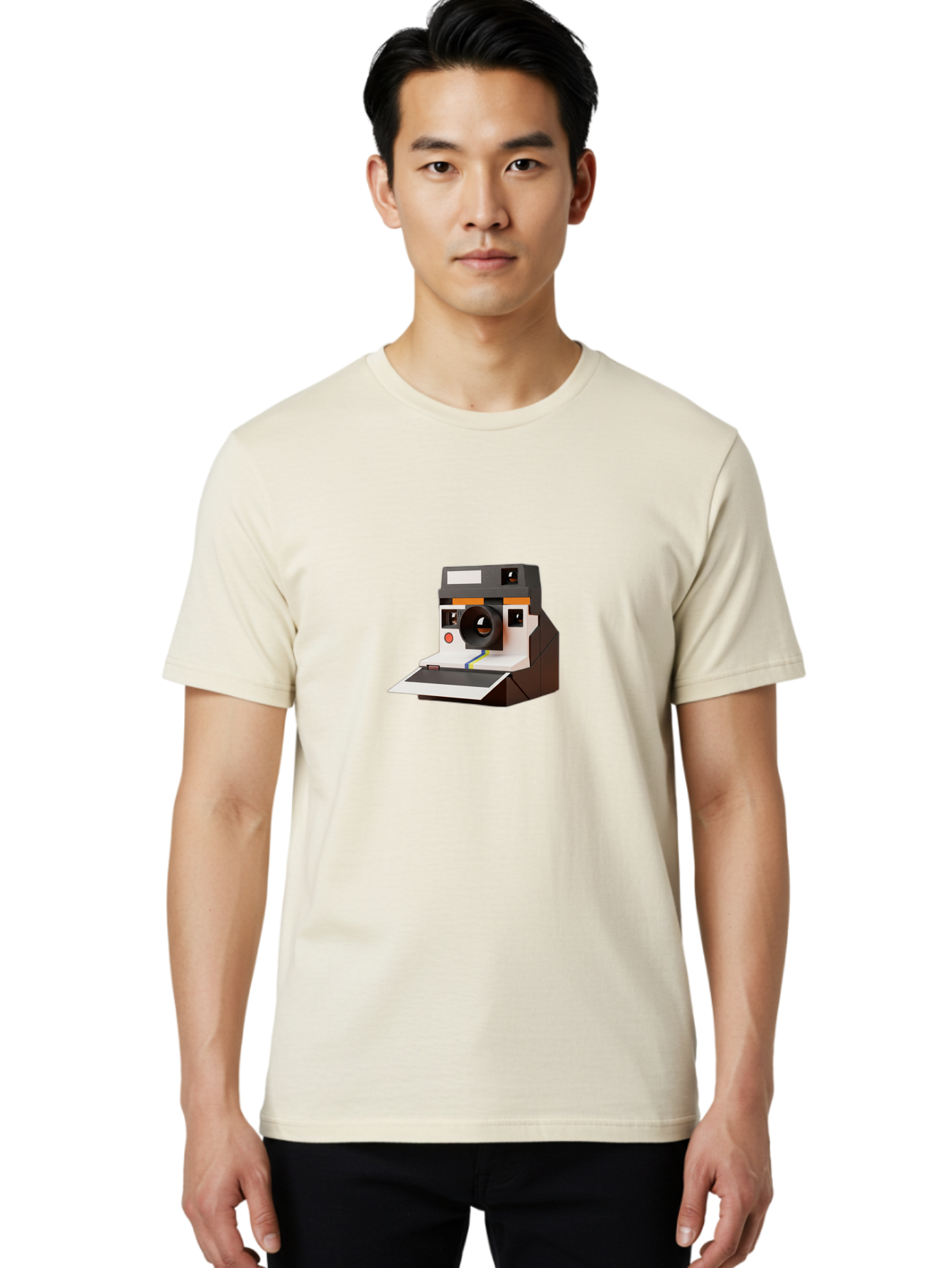 Polaroid-Camera-8 Men'S Graphic Tee, 100% Cotton, Comfortable Casual Summer Wear, Machine Washable, Vintage Camera, Instant Photography, Retro Technology, Analog Camera, Nostalgic Design, Photography Equipment, Classic Style Bae688 30