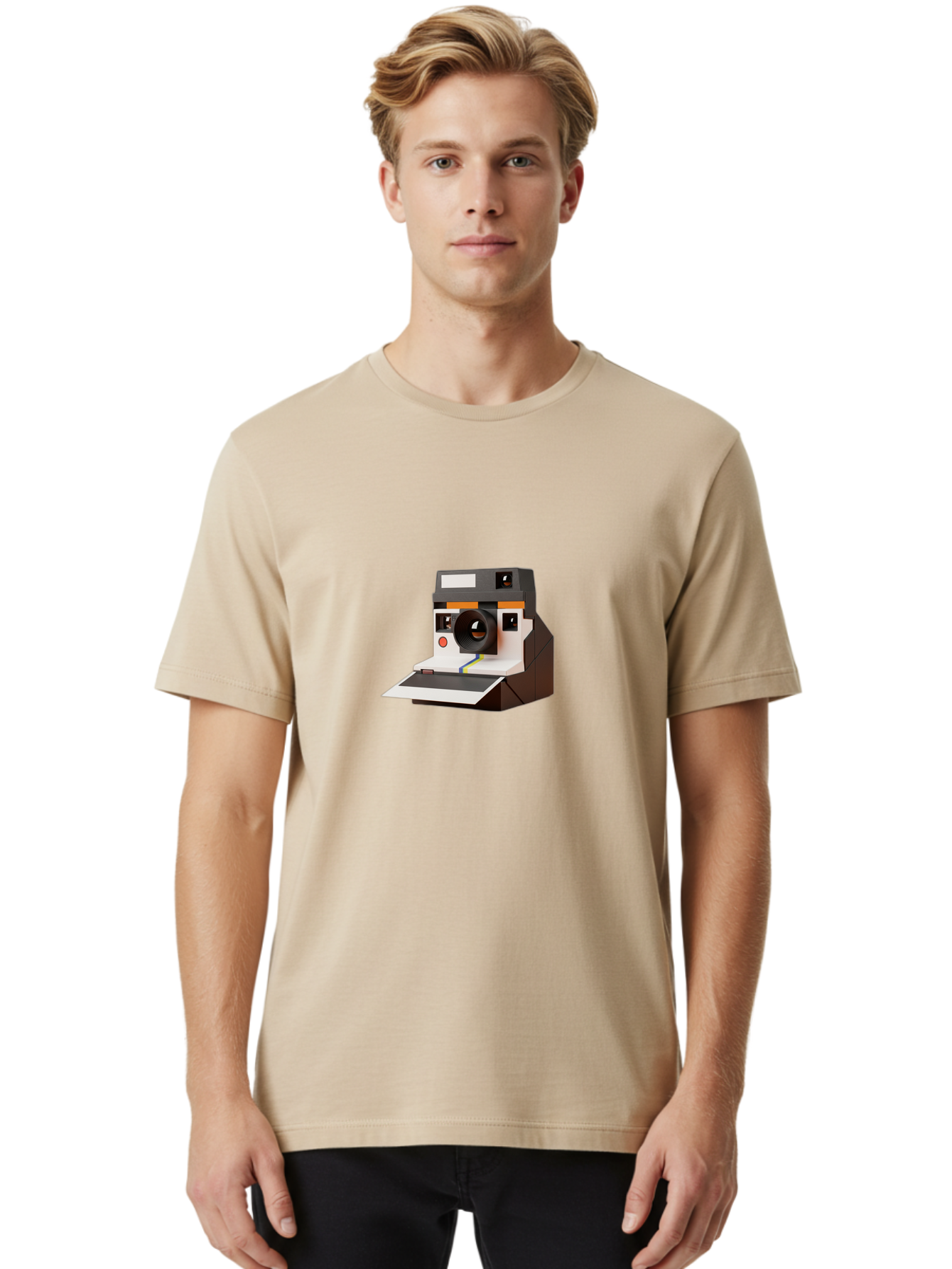 Polaroid-Camera-8 Men'S Graphic Tee, 100% Cotton, Comfortable Casual Summer Wear, Machine Washable, Vintage Camera, Instant Photography, Retro Technology, Analog Camera, Nostalgic Design, Photography Equipment, Classic Style Bae688 29