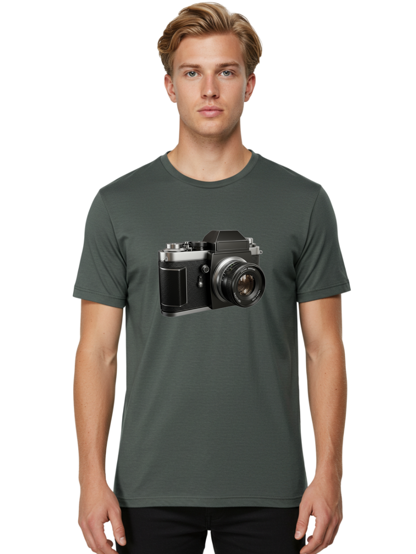 Praktica Men'S Graphic Tee, 100% Cotton, Comfortable Casual Summer Wear, Machine Washable, Vintage Camera, Photography Equipment, Classic Design, Black Camera Body, Lens Details, Optical Viewfinder, Shutter Release, Photography Gear, Bae692 22