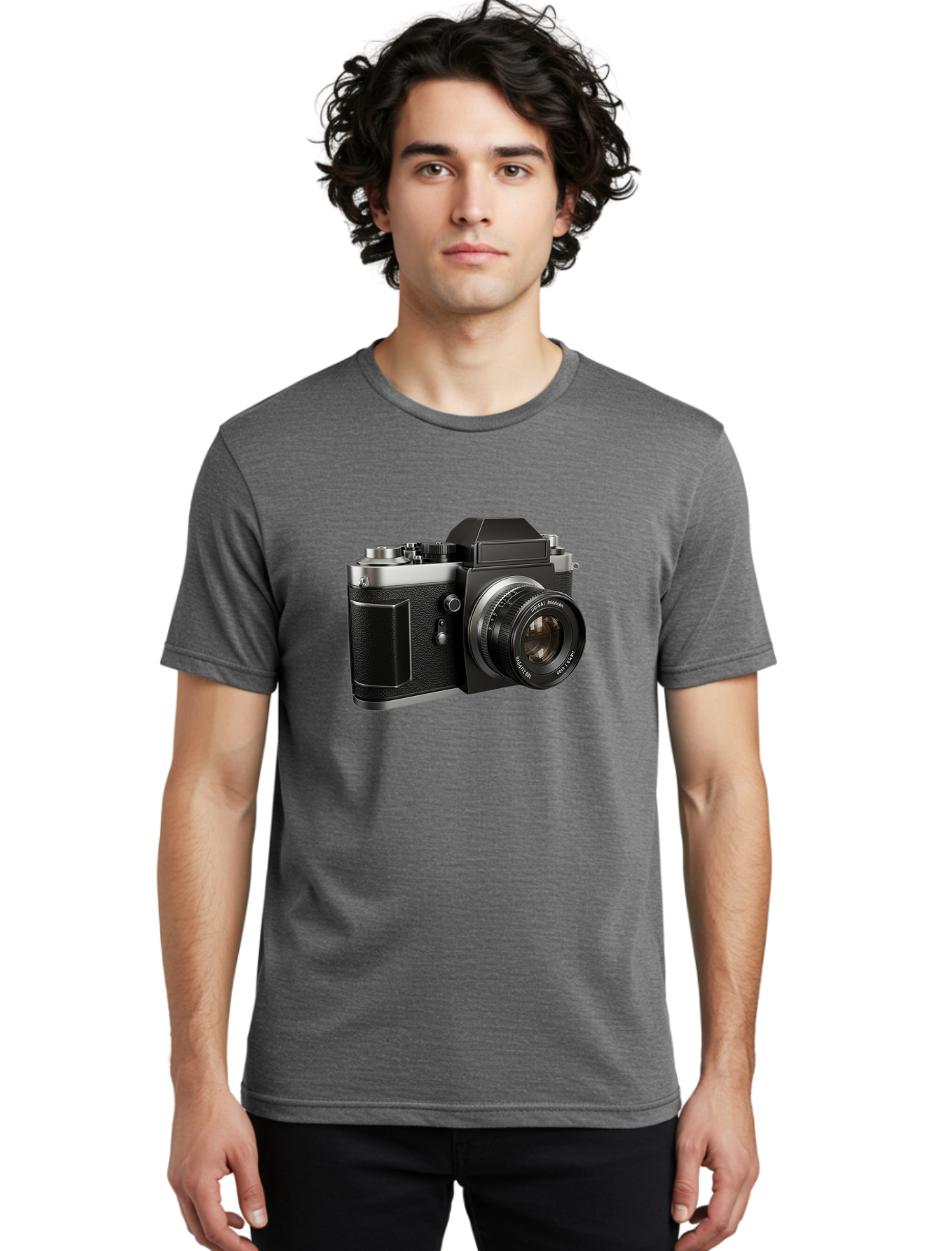Praktica Men'S Graphic Tee, 100% Cotton, Comfortable Casual Summer Wear, Machine Washable, Vintage Camera, Photography Equipment, Classic Design, Black Camera Body, Lens Details, Optical Viewfinder, Shutter Release, Photography Gear, Bae692 17