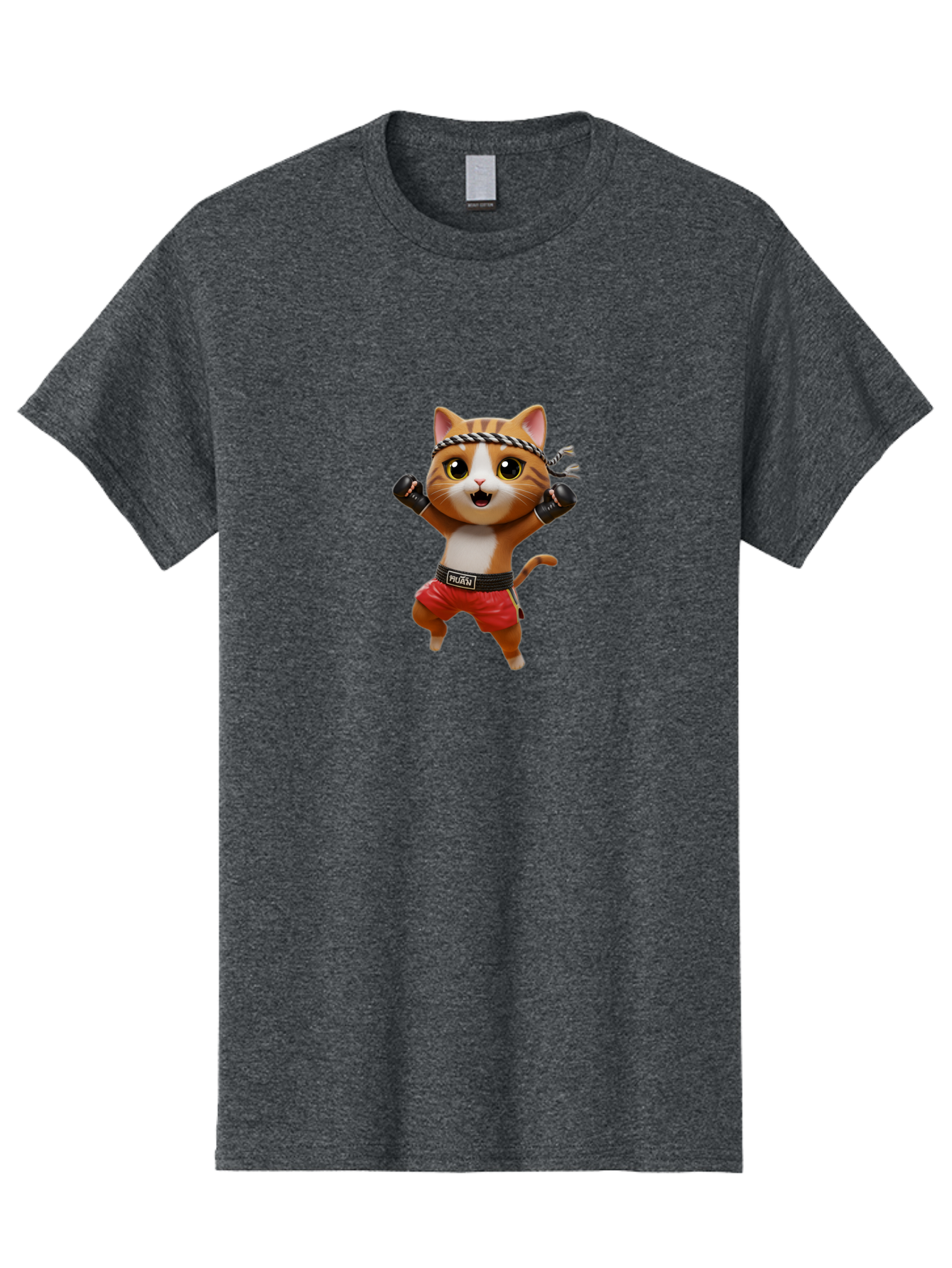 Puma-Cat Men'S Graphic Tee, 100% Cotton, Comfortable Casual Summer Wear, Machine Washable, Cartoon Cat In Boxing Attire, Pudim Belt, Boxing Gloves, Determined Expression, Funny Animal Character, Playful Design, Sports-Themed Illustration, Bae694 7