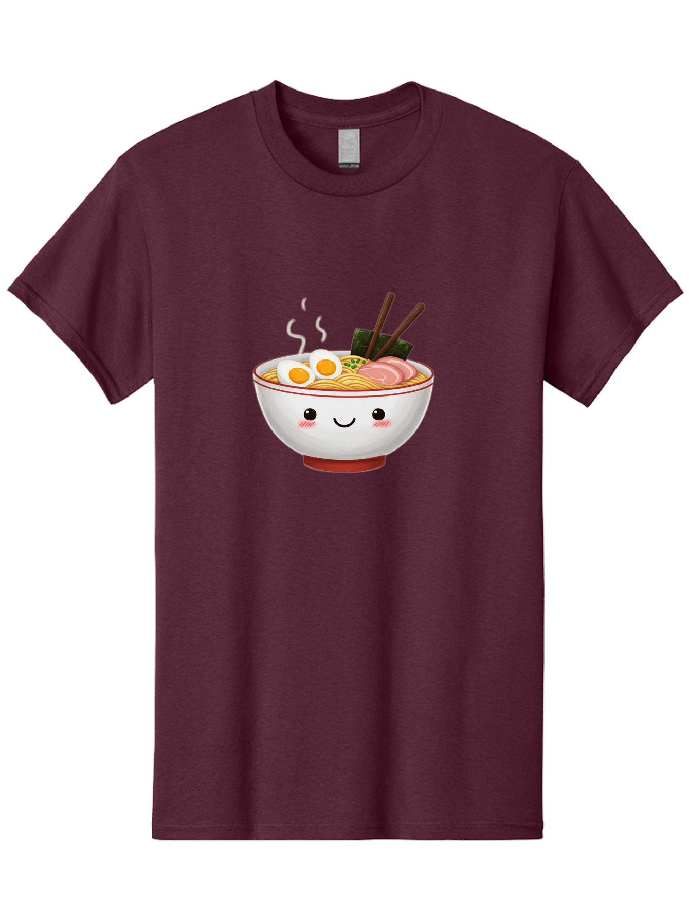 Ramen-2 Men'S Graphic Tee, 100% Cotton, Comfortable Casual Summer Wear, Machine Washable, Steaming Hot Ramen, Cartoon Bowl, Noodles, Eggs, Meat Slices, Seaweed, Chopsticks, Adorable, Kawaii, Japanese Cuisine, Foodie Art, Cute Character Bae699 13