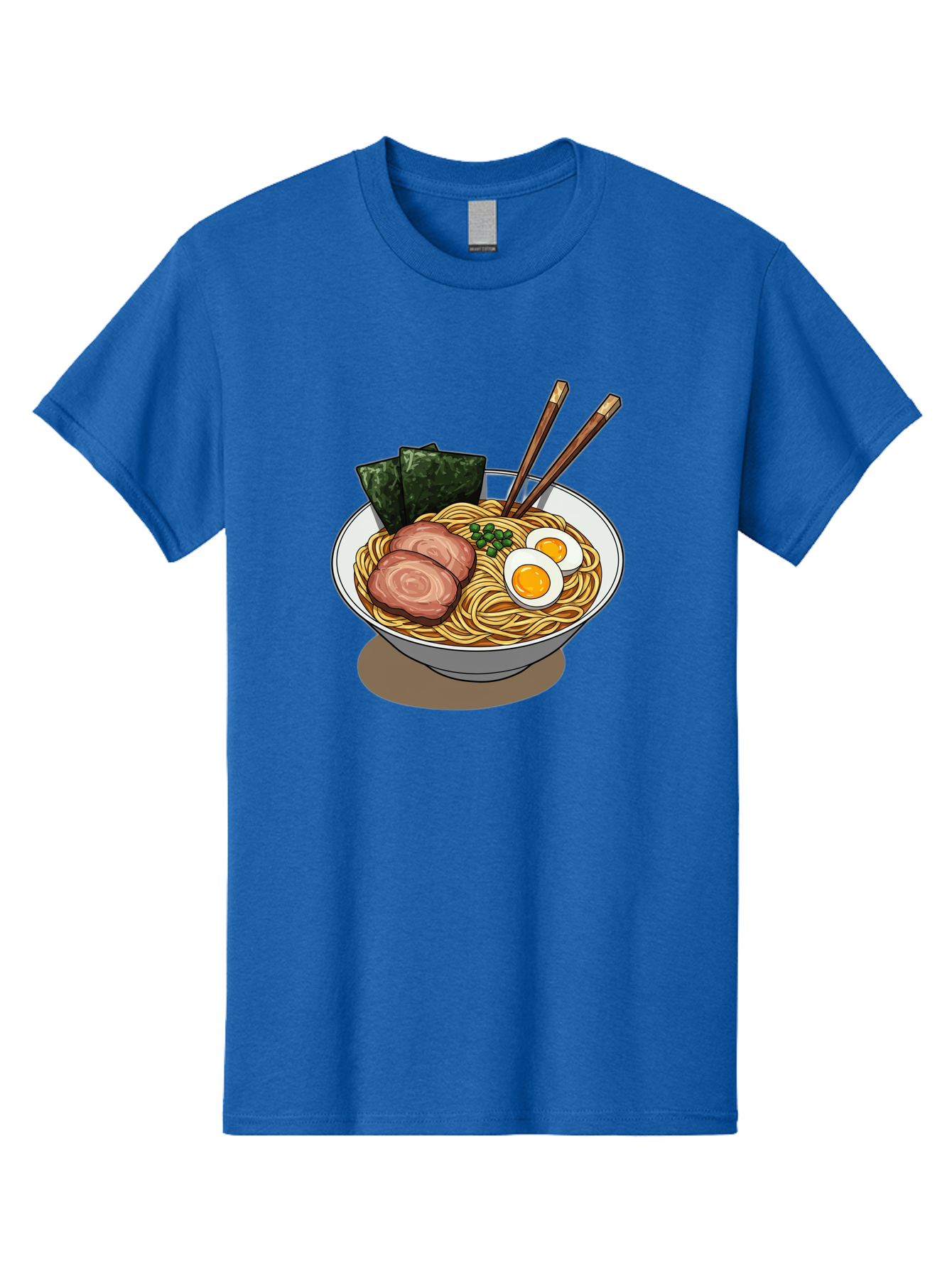 Ramen-3 Men'S Graphic Tee, 100% Cotton, Comfortable Casual Summer Wear, Machine Washable, Ramen Noodles, Sliced Pork, Boiled Egg, Seaweed, Chopsticks, Oriental Cuisine, Japanese Food, Savory Meal, Noodle Soup, Appetizing Dish Bae700 14