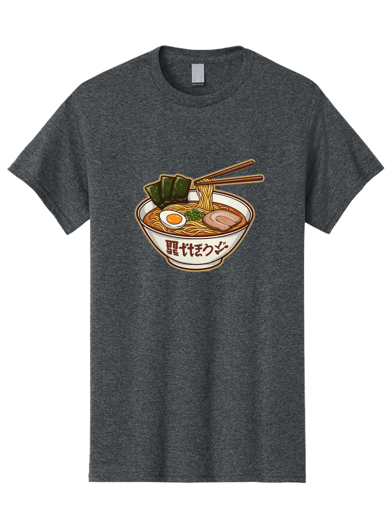 Ramen-5 Men'S Graphic Tee, 100% Cotton, Comfortable Casual Summer Wear, Machine Washable, Japanese Ramen, Savory Noodle Soup, Pork Slice, Soft-Boiled Egg, Green Onions, Seaweed, Chopsticks, Asian Cuisine, Comfort Food, Delicious Meal Bae702 14