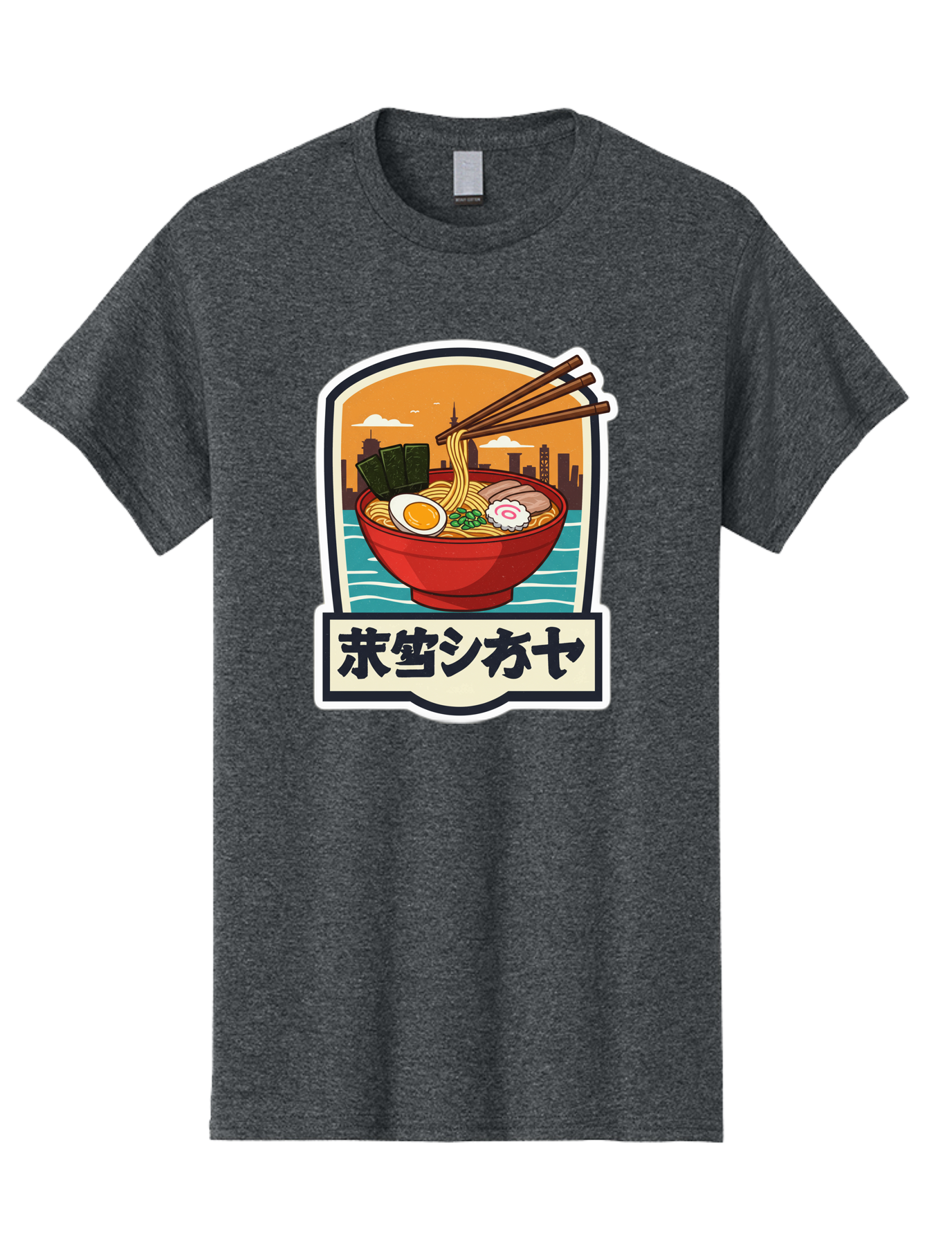 Ramen-7 Men'S Graphic Tee, 100% Cotton, Comfortable Casual Summer Wear, Machine Washable, Steaming Bowl Of Ramen, Japanese Noodles, Savory Broth, Egg, Pork Slices, Seaweed, Chopsticks, Cityscape, ?????? Bae704 10