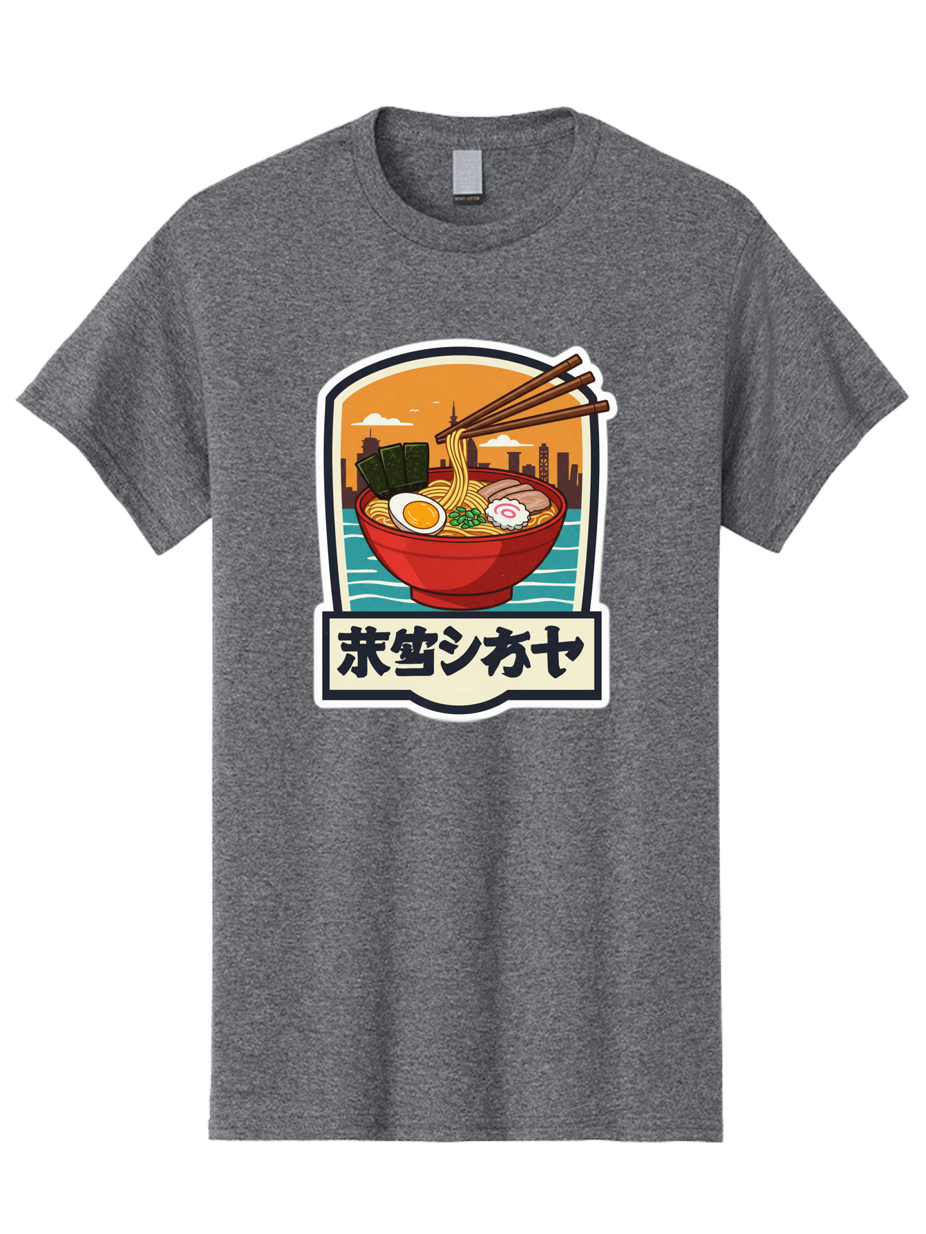 Ramen-7 Men'S Graphic Tee, 100% Cotton, Comfortable Casual Summer Wear, Machine Washable, Steaming Bowl Of Ramen, Japanese Noodles, Savory Broth, Egg, Pork Slices, Seaweed, Chopsticks, Cityscape, ?????? Bae704 9