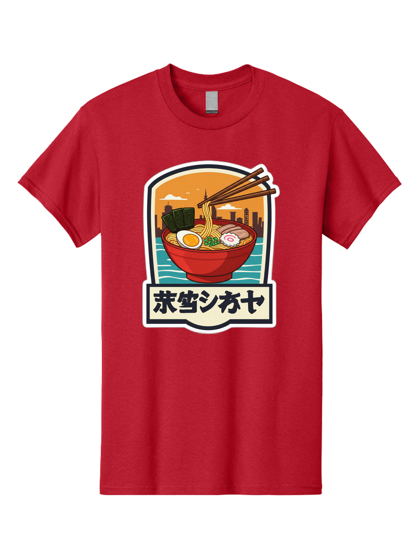 Ramen-7 Men'S Graphic Tee, 100% Cotton, Comfortable Casual Summer Wear, Machine Washable, Steaming Bowl Of Ramen, Japanese Noodles, Savory Broth, Egg, Pork Slices, Seaweed, Chopsticks, Cityscape, ?????? Bae704 6