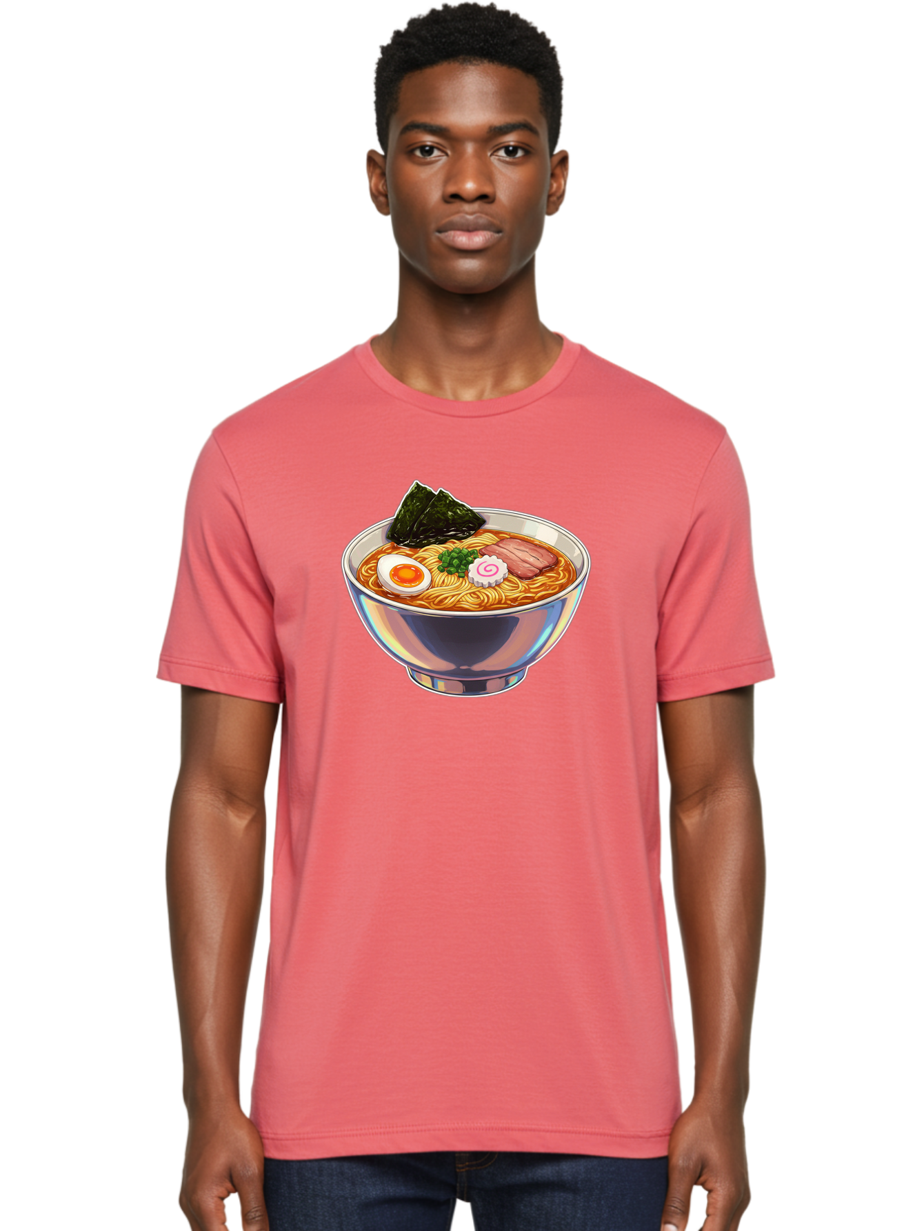 Ramen-8 Men'S Graphic Tee, 100% Cotton, Comfortable Casual Summer Wear, Machine Washable, Bowl Of Ramen, Japanese Cuisine, Egg, Seaweed, Pork, Noodles, Savory Broth, Appetizing Meal, Food Illustration, Delicious Dish Bae705 17