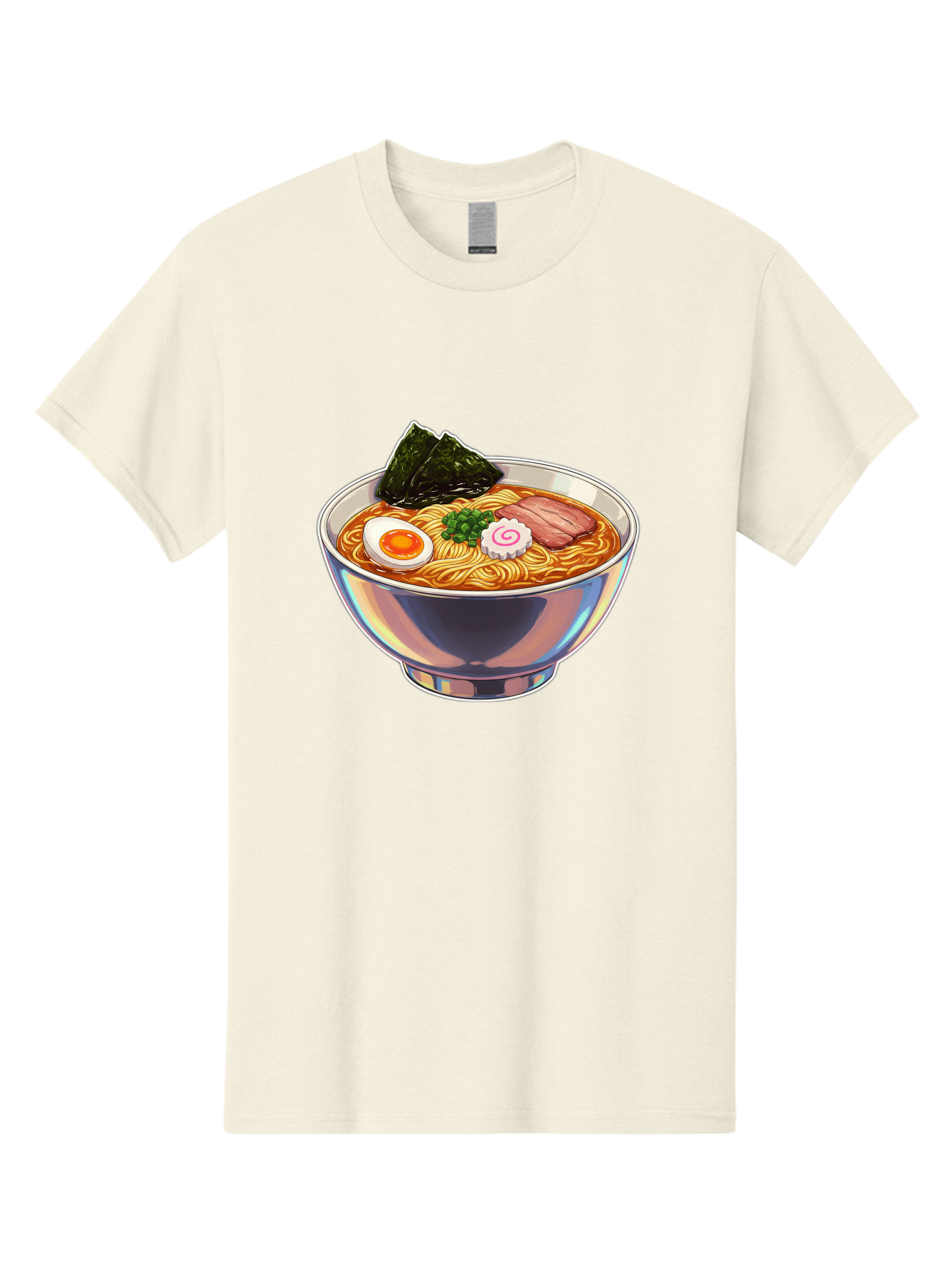 Ramen-8 Men'S Graphic Tee, 100% Cotton, Comfortable Casual Summer Wear, Machine Washable, Bowl Of Ramen, Japanese Cuisine, Egg, Seaweed, Pork, Noodles, Savory Broth, Appetizing Meal, Food Illustration, Delicious Dish Bae705 6