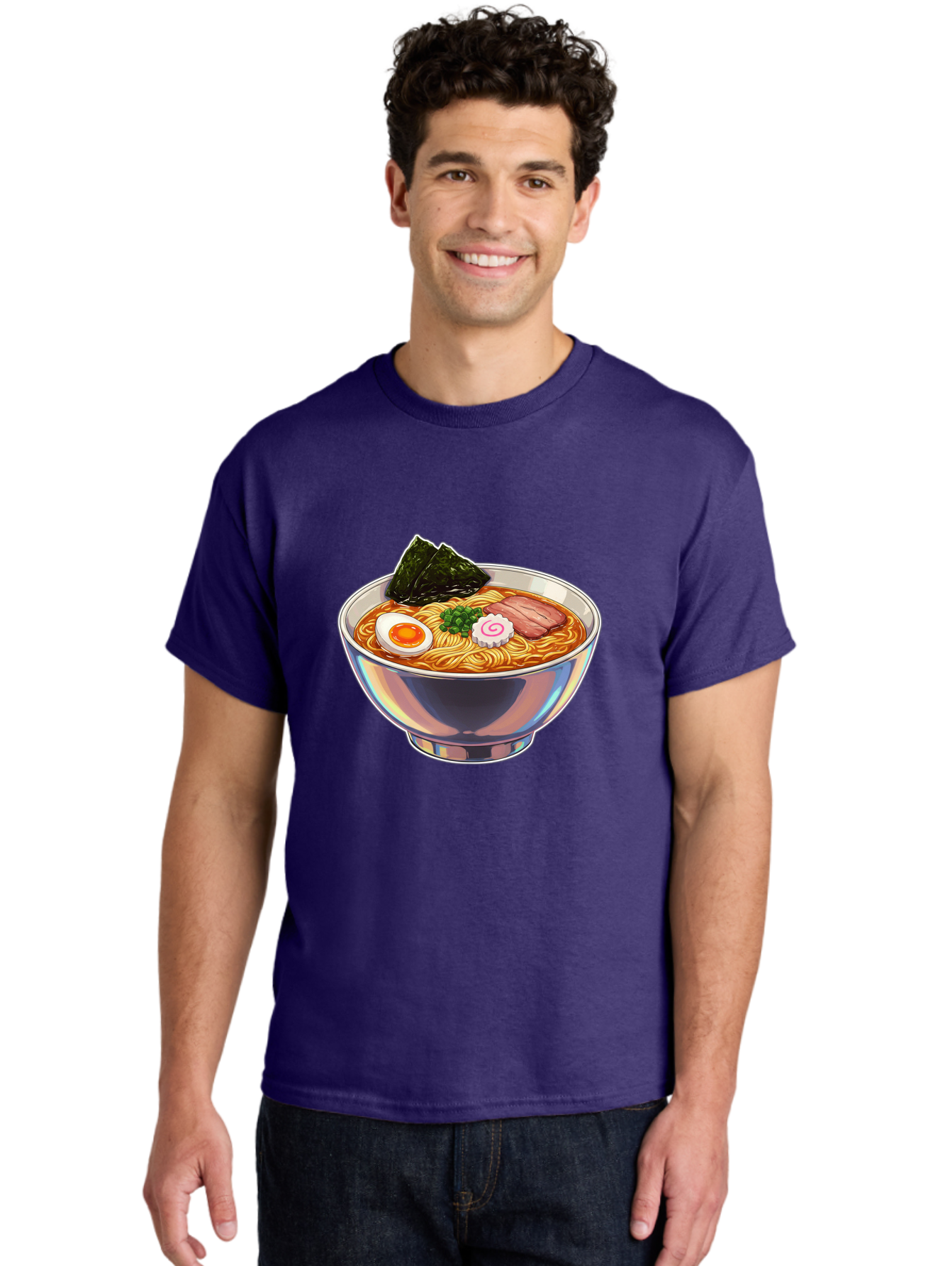Ramen-8 Men'S Graphic Tee, 100% Cotton, Comfortable Casual Summer Wear, Machine Washable, Bowl Of Ramen, Japanese Cuisine, Egg, Seaweed, Pork, Noodles, Savory Broth, Appetizing Meal, Food Illustration, Delicious Dish Bae705 22